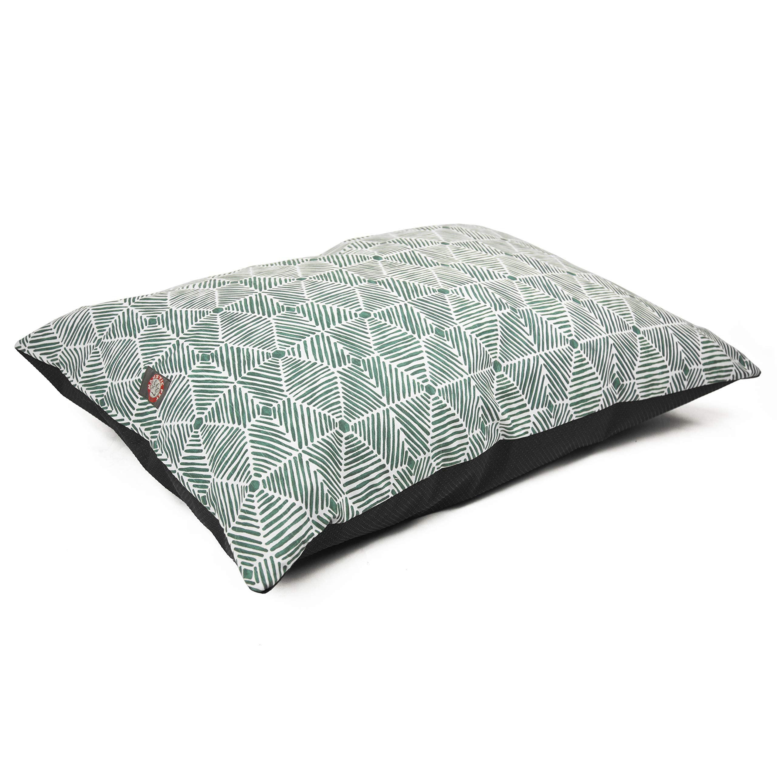 Majestic Pet Rectangle Large Dog Bed Washable – Non Slip Comfy Pet Bed – Dog Crate Bed Super Value Pillow Dog Bed – Dog Kennel Bed For Sleeping - Dog Bed Large Breed 46 X 35 Inch – Charlie Emerald