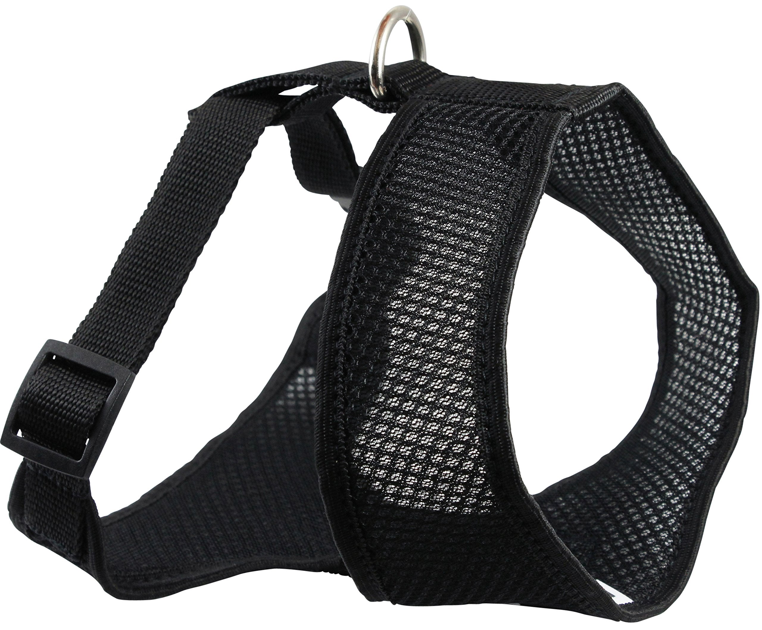 Dogs My Love Soft Mesh Walking Harness For Dogs And Puppies 6 Sizes Black (Xs (Neck Max: 9'; Chest Girth: 10'-15'))