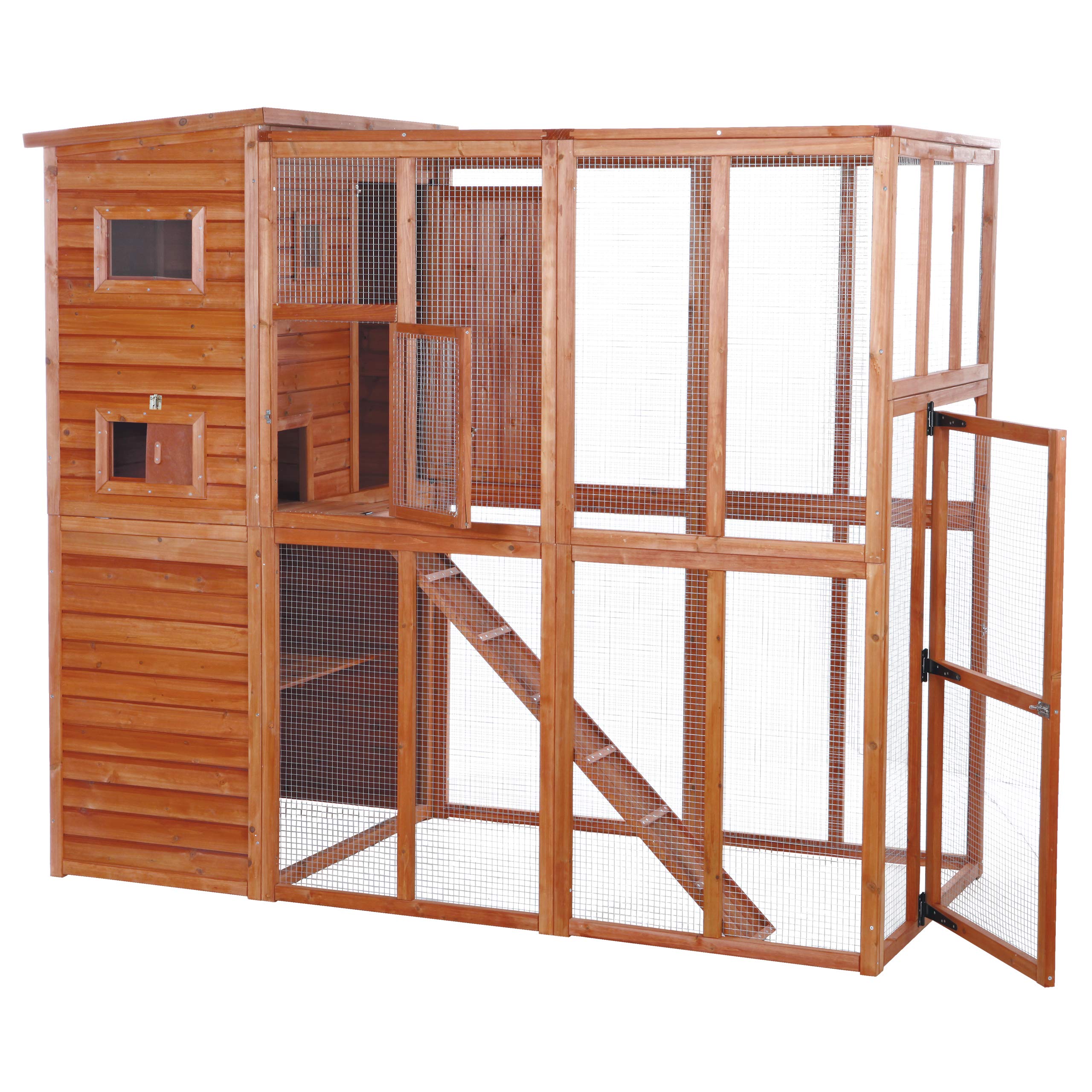 Trixie Pet Products Wooden Outdoor Cat Run, Glazed Pine