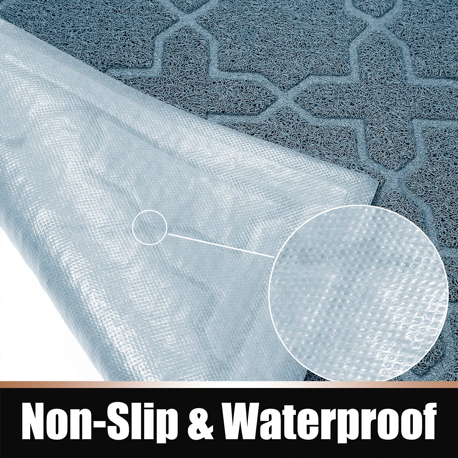 Yimobra Cat Litter Mat, 47 x36  Litter Box Mat with Litter Lock Mesh, Soft Cat Litter Mat Litter Trapping Mat, Easy to Clean, No