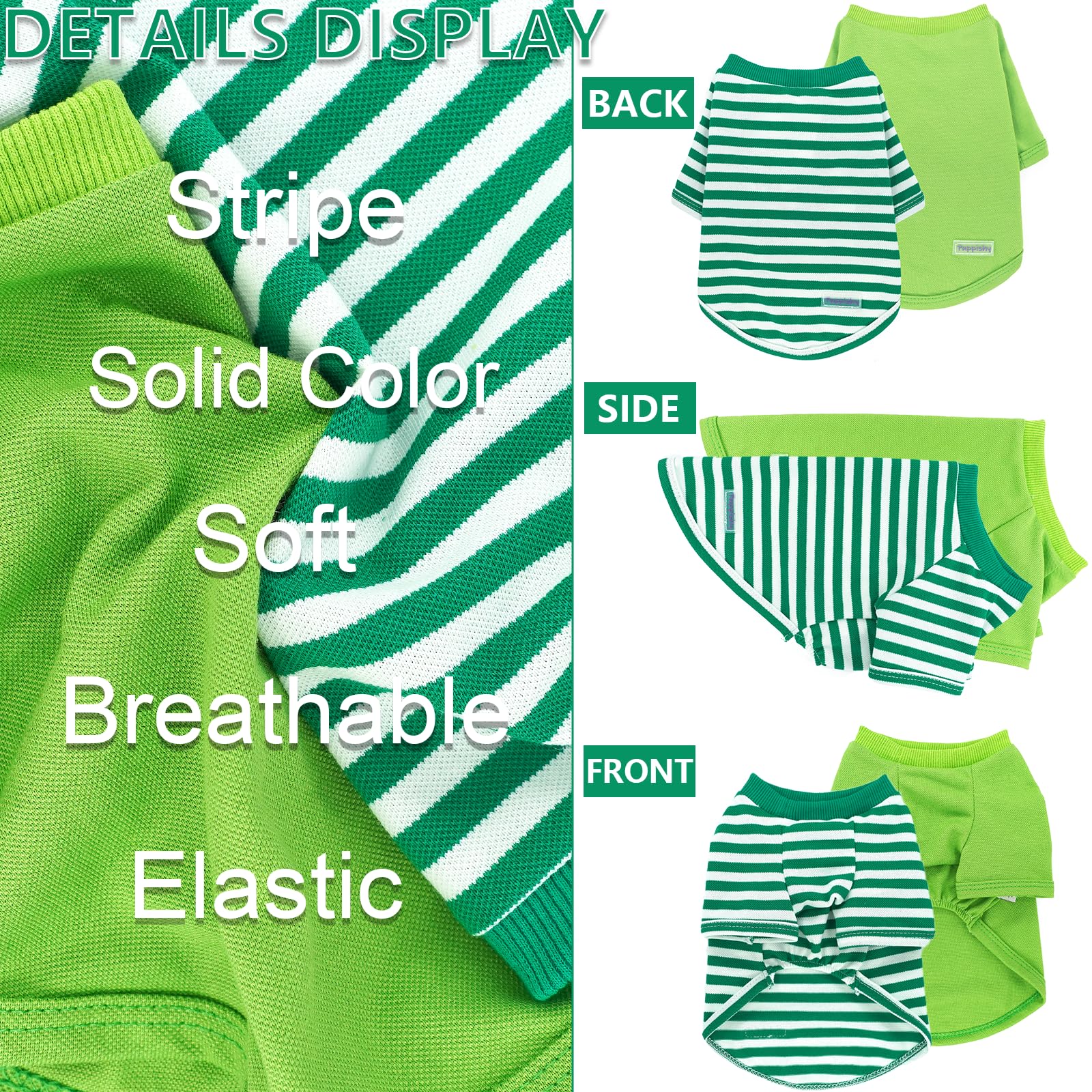 Puppishy 2 Pieces Dog Clothes Dog Clothes For Small Dogs Dog Shirts Dog Shirts For Small Dogs Dog Clothes Medium Sized Dog Pet C