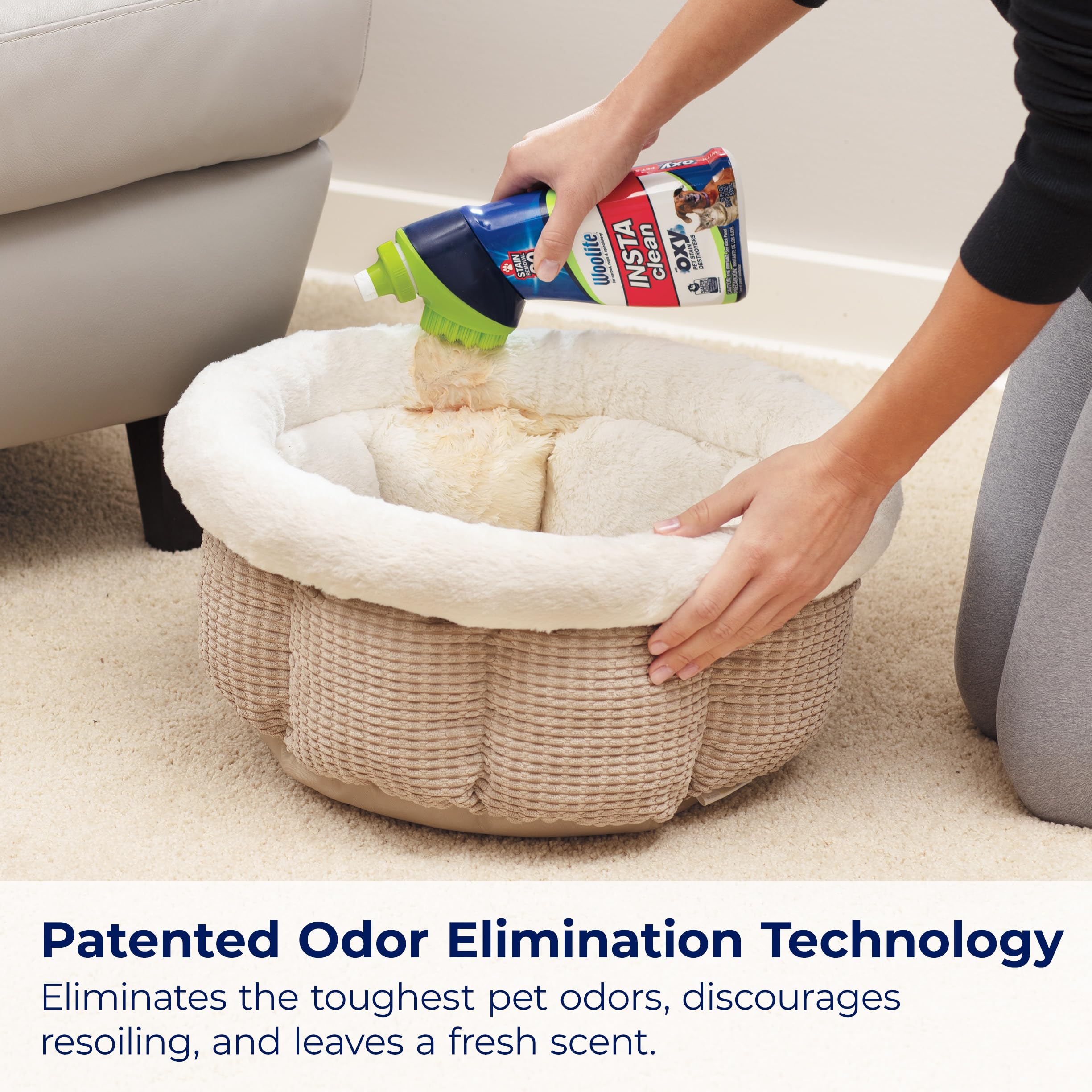 Bissell InstaClean Oxy Pet Spot and Stain Remover with Brush Head, 4 pack, 17409