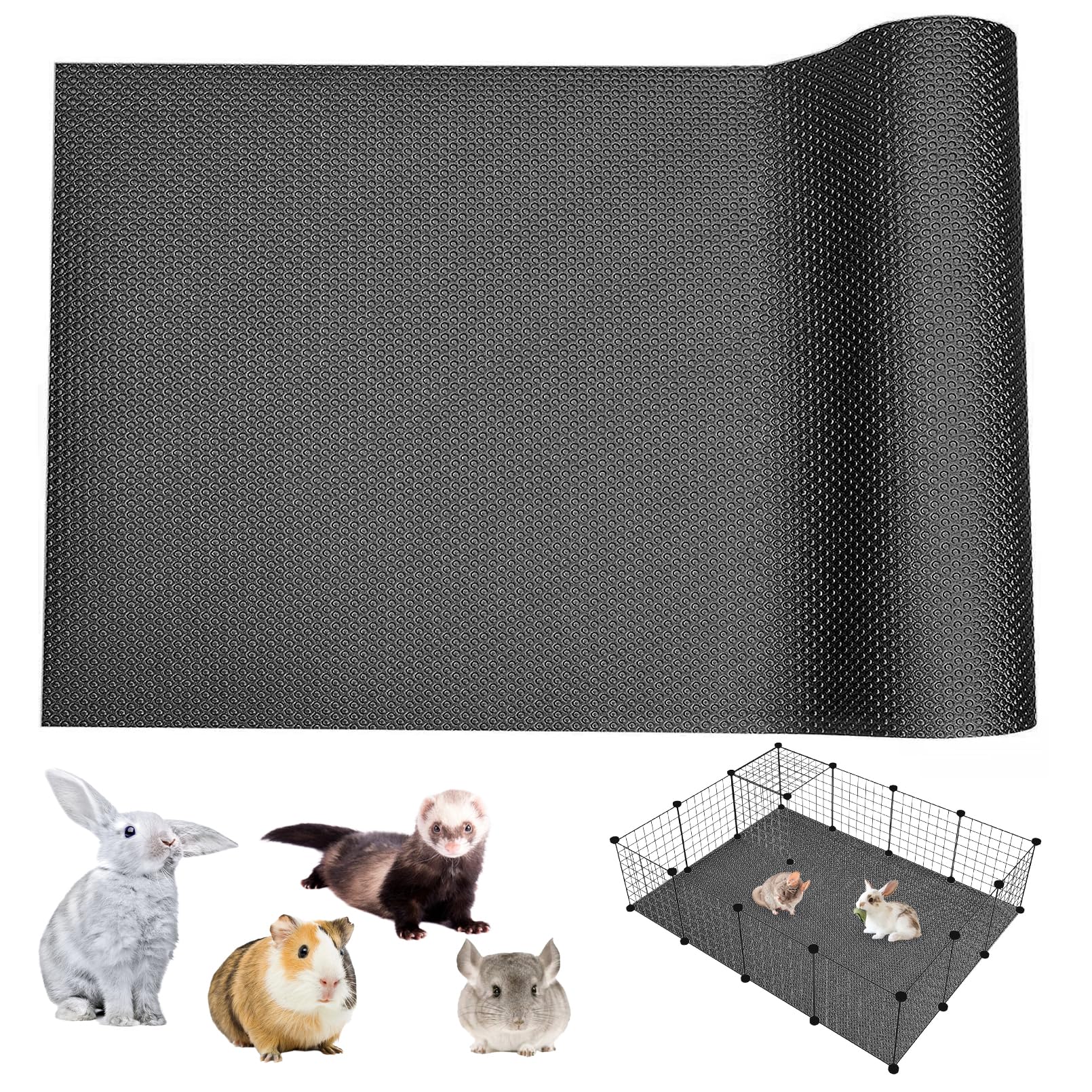 Bnosdm Waterproof Guinea Pig Cage Liner Washable Rabbit Bedding Liners Reusable Small Animals Pads Playpen Mats For Guinea Pigs 