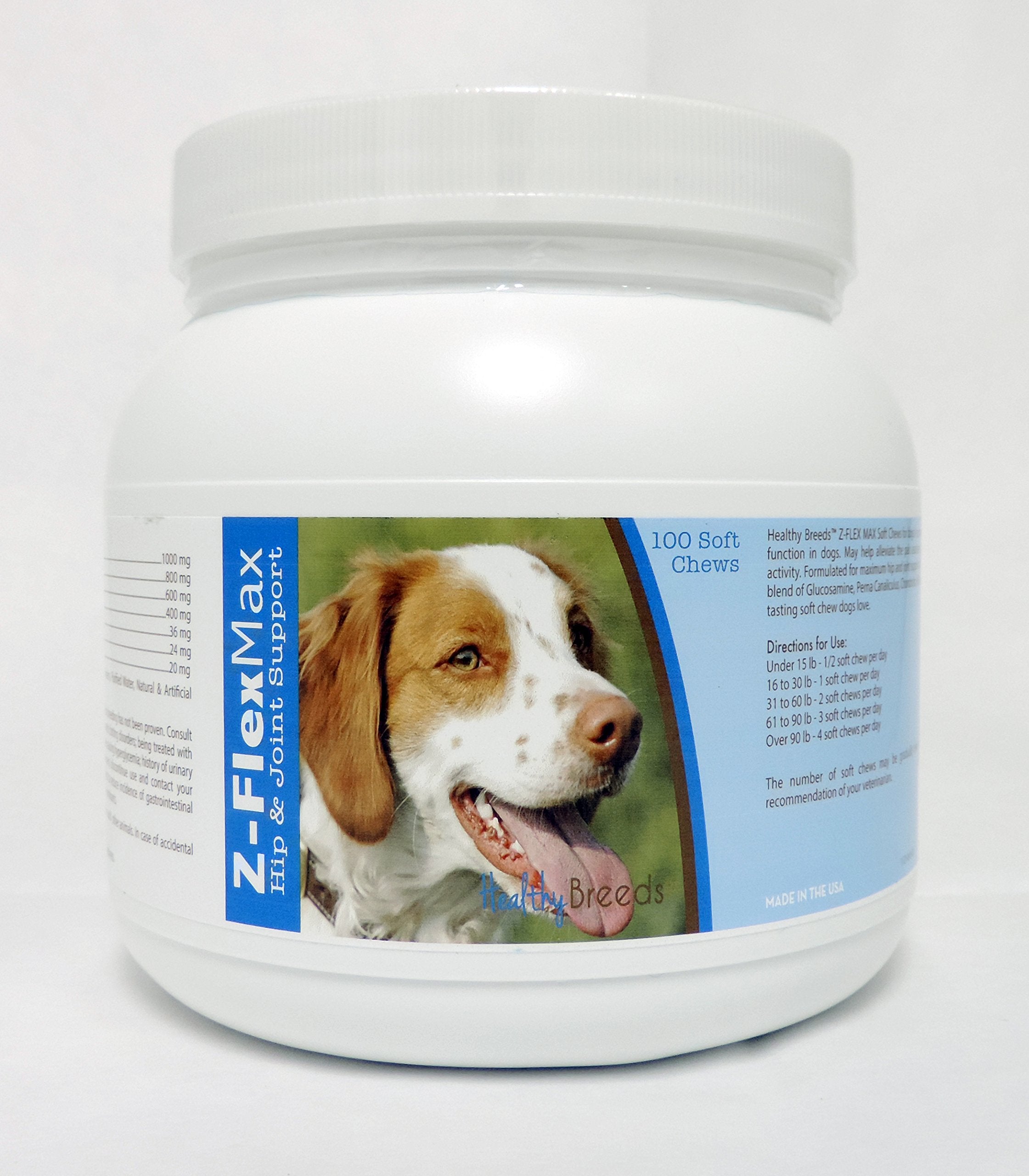 Healthy Breeds Brittany Z-Flex Max Hip & Joint Soft Chews 100 Count