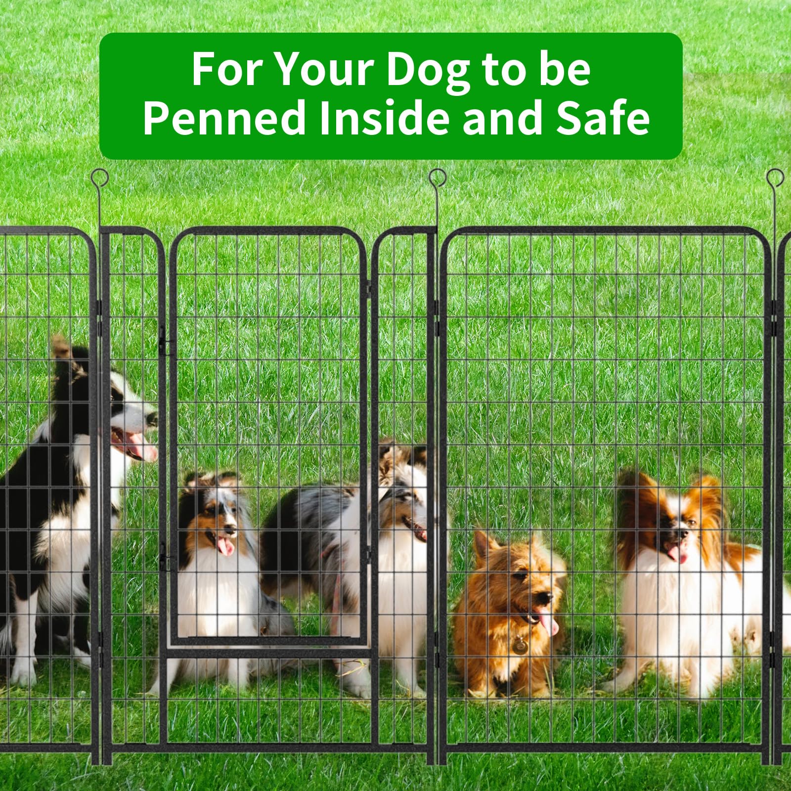 Kfvigoho Dog Playpen Outdoor Extra Wide 24 Panels Heavy Duty Dog Fence 50'' Height Anti-Rust With Doors Portable For Rv Camping