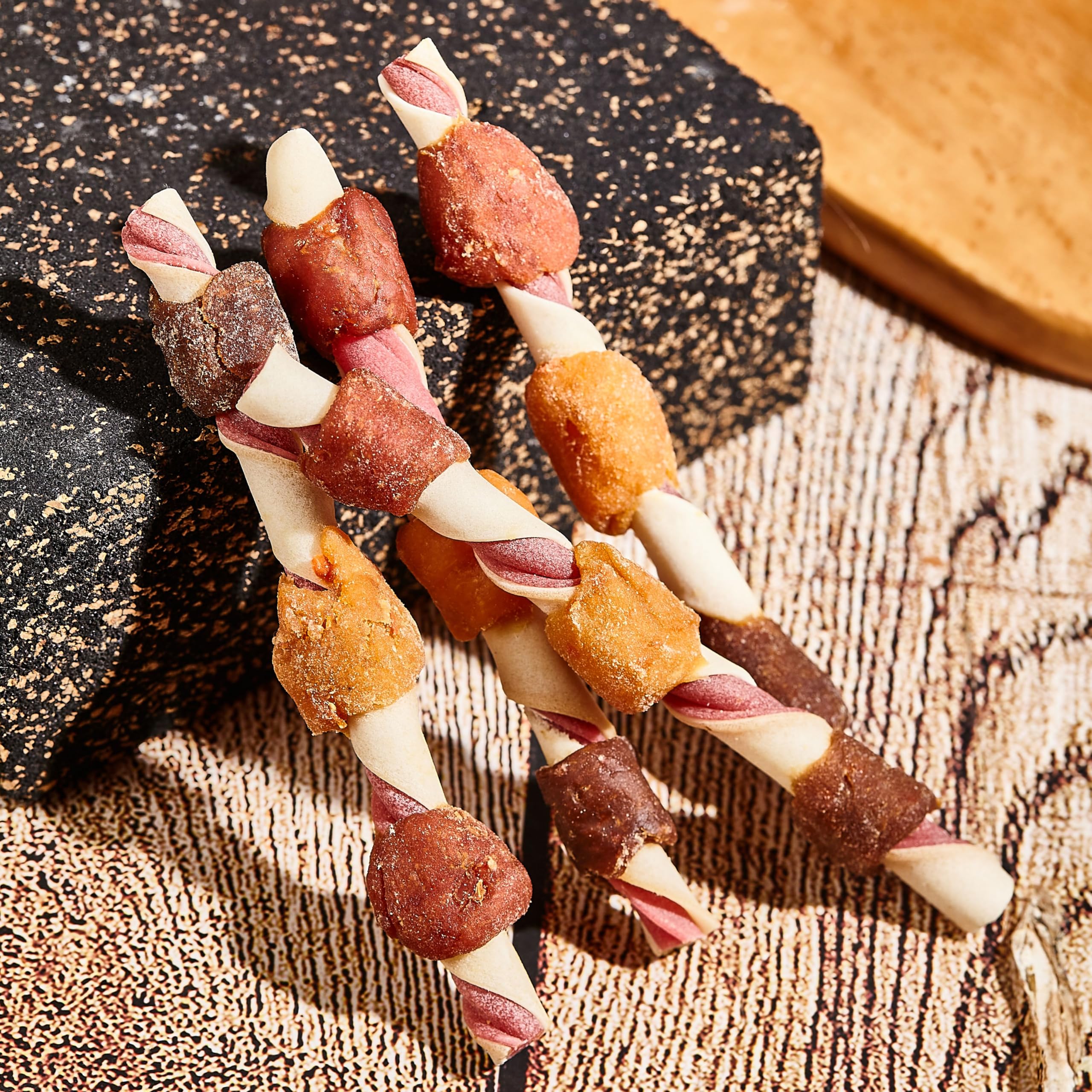 FAYWELL - Combo Kabob Dog Natural Treats, Rich in Protein & Vitamins & Probiotics, Supports Oral Health, Digestible (5pk)