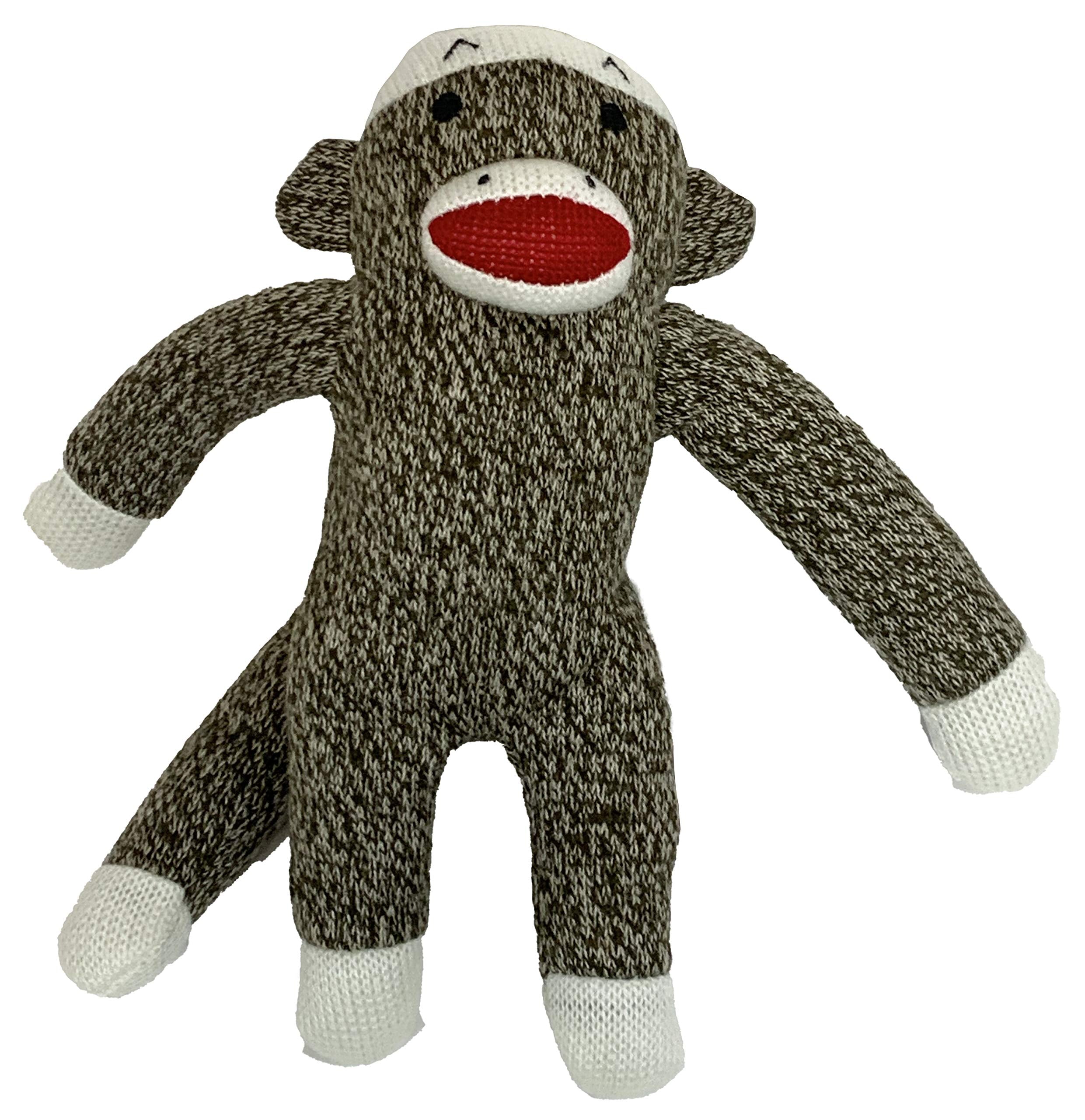 Multipet Sock Monkey Plush Dog Toy, Small, Medium And Large Breeds