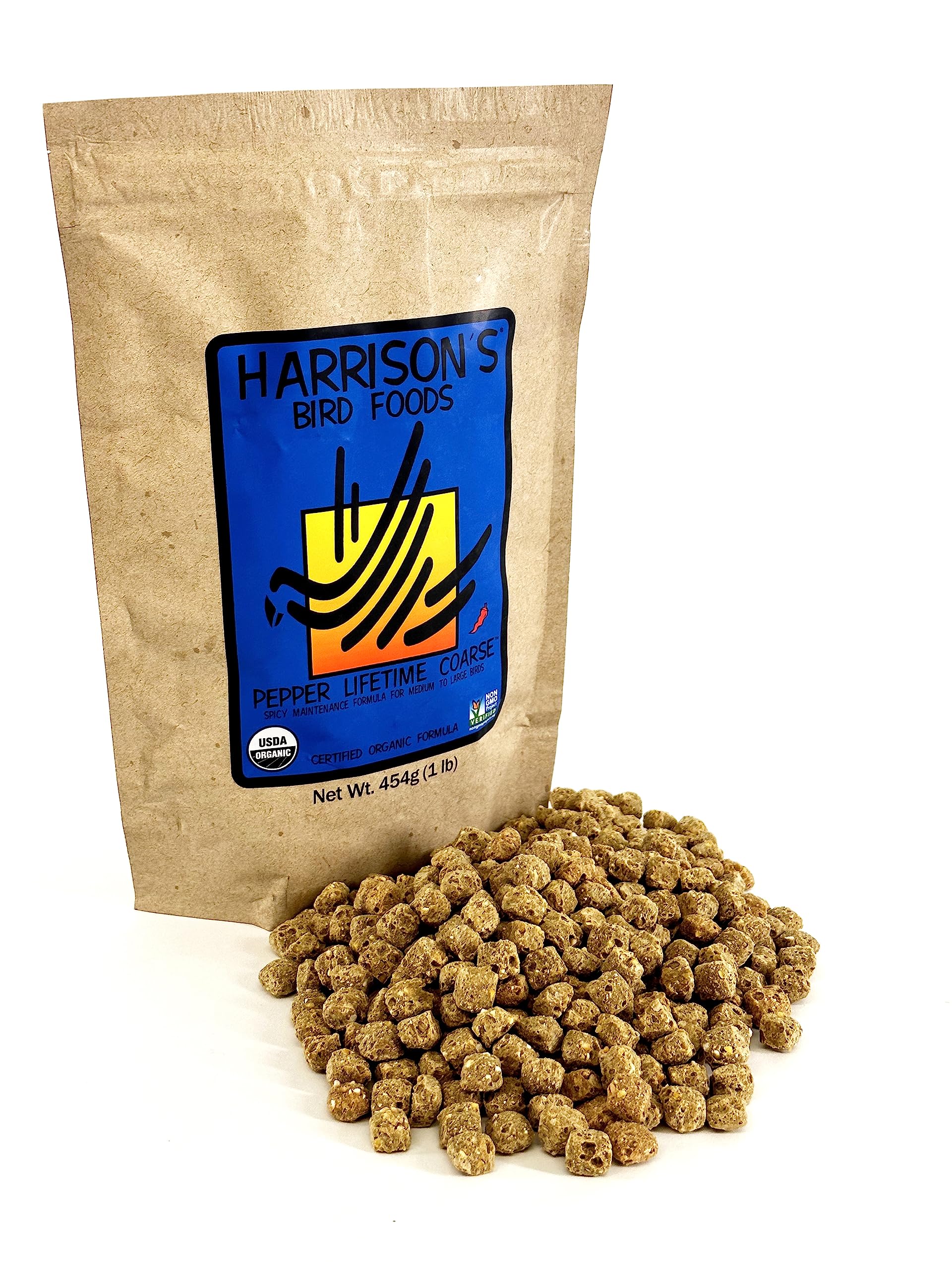Harrisons Bird Foods Pepper Lifetime Coarse 5lb Certified Organic Non-GMO Formula