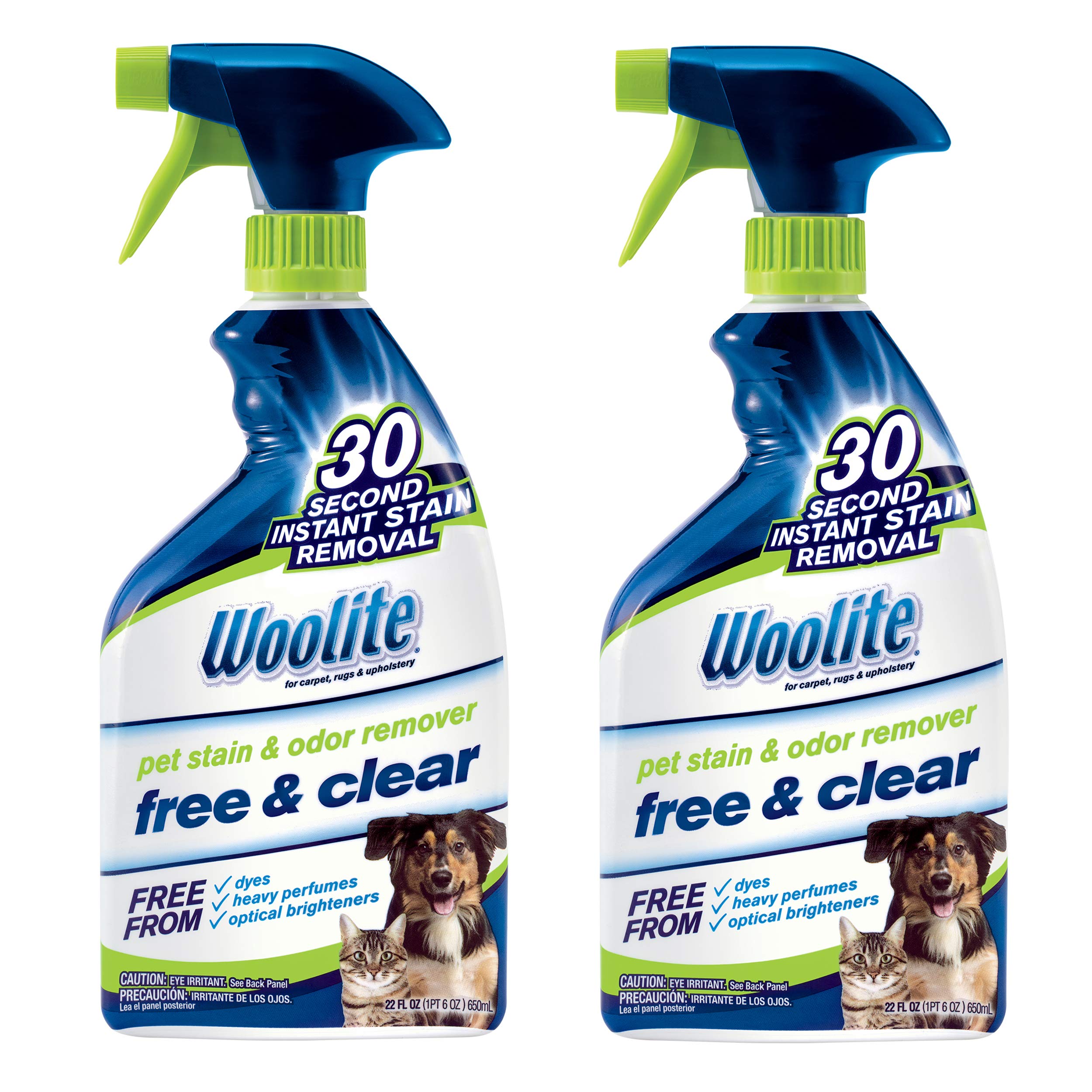 Bissell Woolite Free & Clear, Pet Stain & Odor Remover, 22oz (Pack of 2), 2719