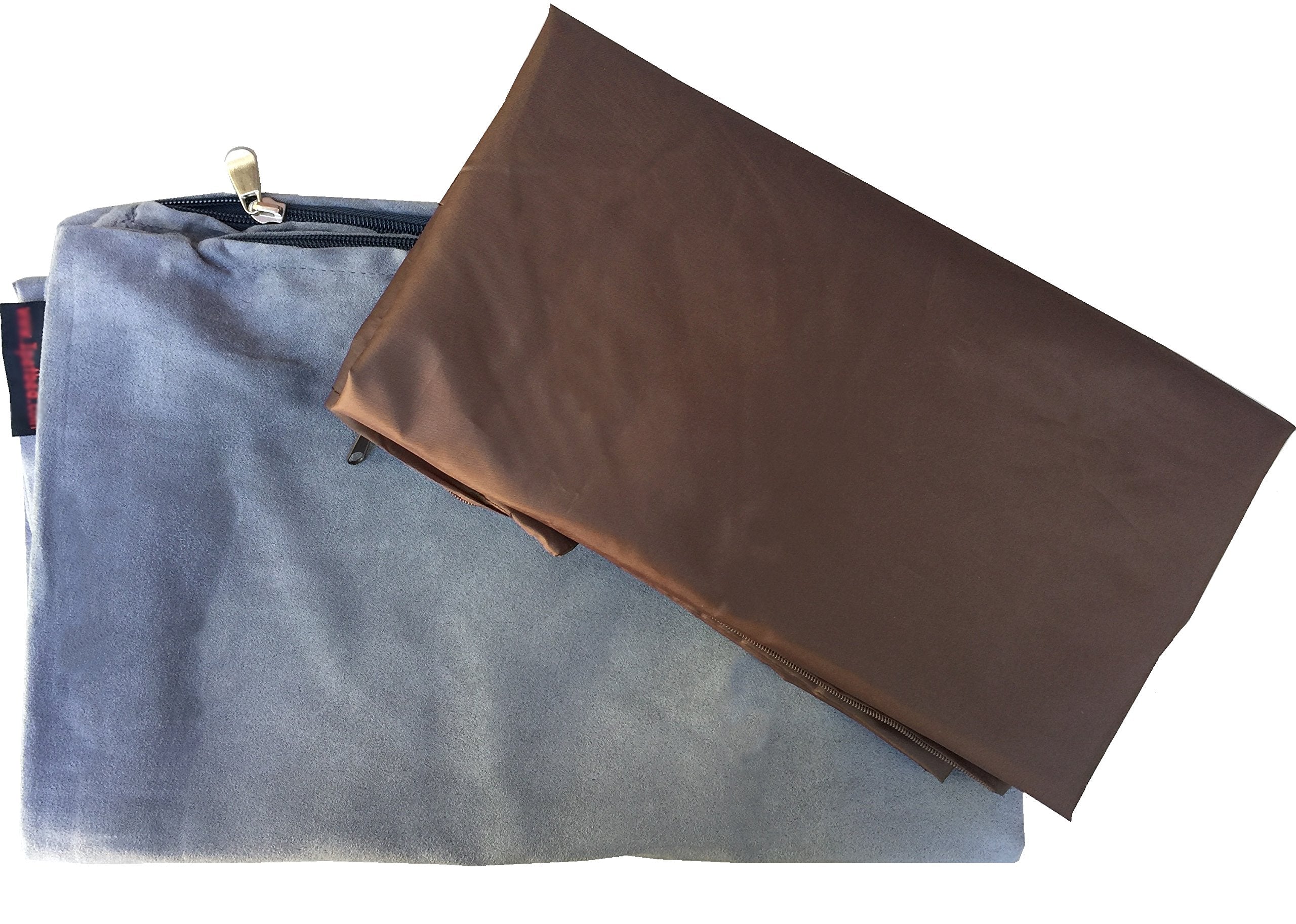 Dogbed4Less Gel Cooling Memory Foam Dog Bed For Medium Large Pet With Waterproof Internal Cover, Microsuede Grey 34X27X3 Inches