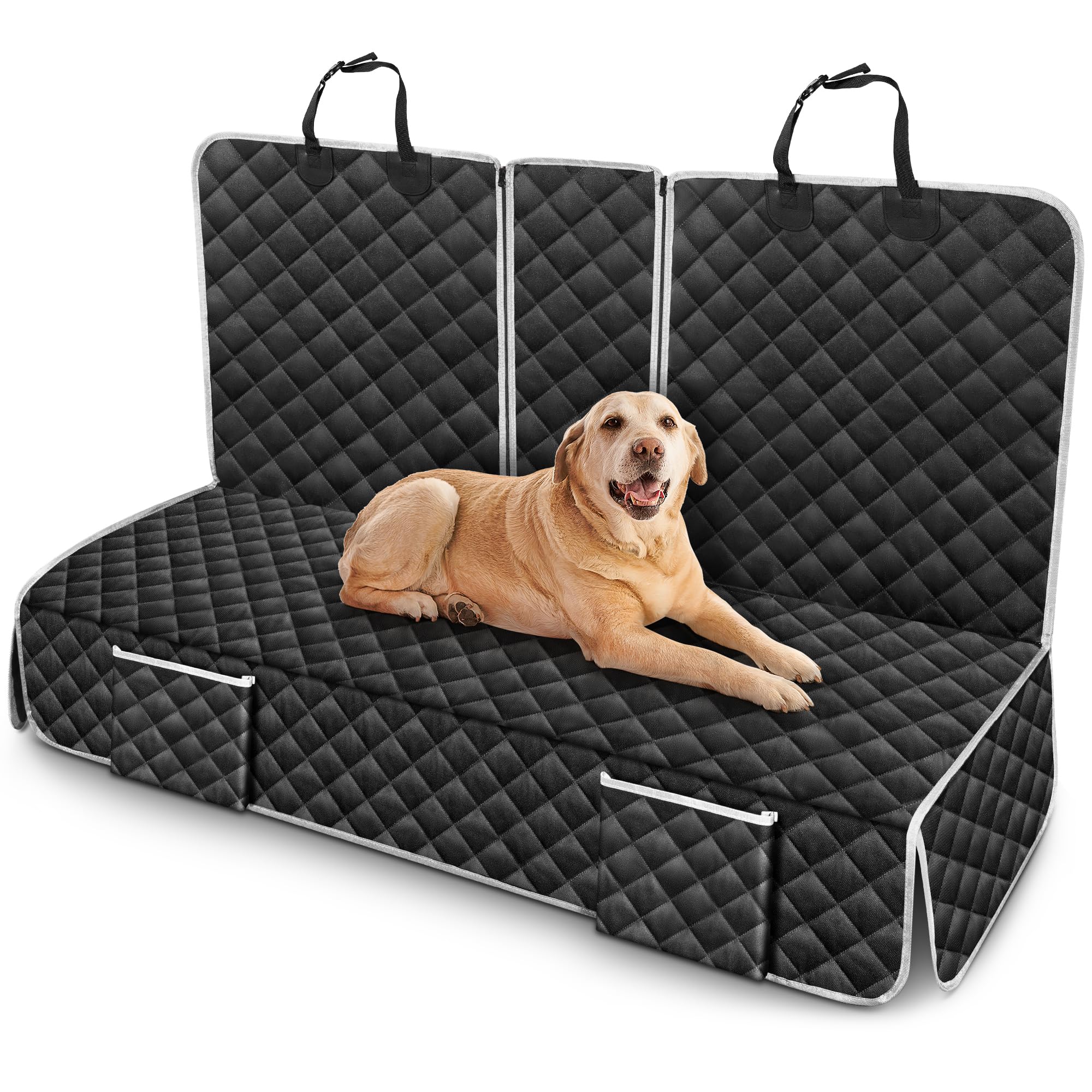 Szyuchen Dog Car Seat Cover Compatible With Ford F150 F-150 Dodge Ram 1500 Truck Back Seat, Waterproof Pet Bench Seat Covers Wit