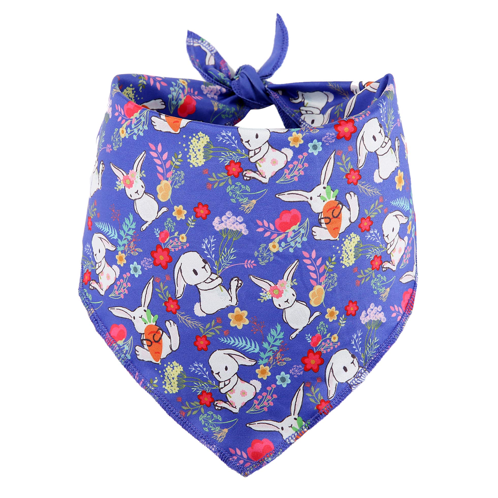 Boombone Easter Dog Bandana 2 Pack - Triangle Bibs Pet Scarf For Small To Large Dogs And Cat