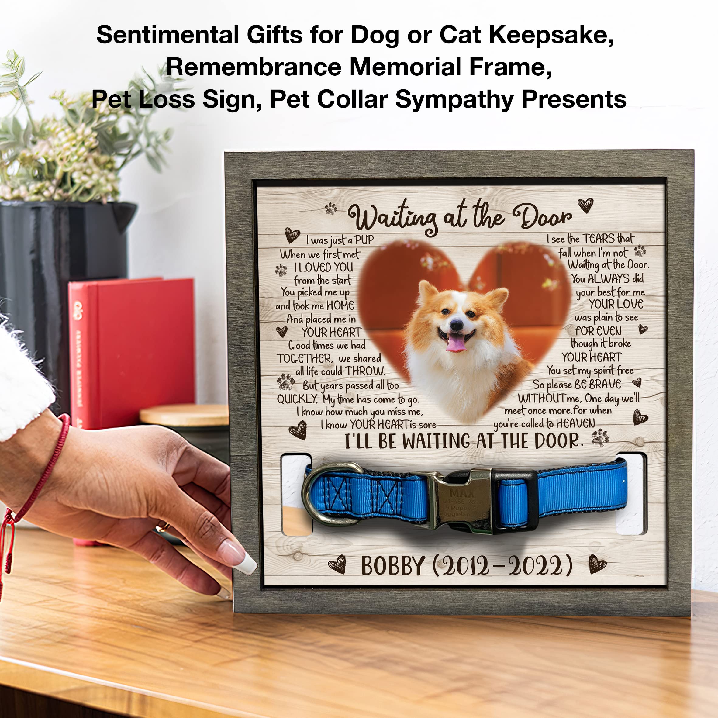 Bfigift Personalized Pet Memorial Gifts Dog Memory Gifts Dog Memorial Frame Dog Died Sympathy Gift Dog Memorial Plaques Personalized For Pet That Passed Cat Memorial Picture Frame Best Dog Ever Gifts