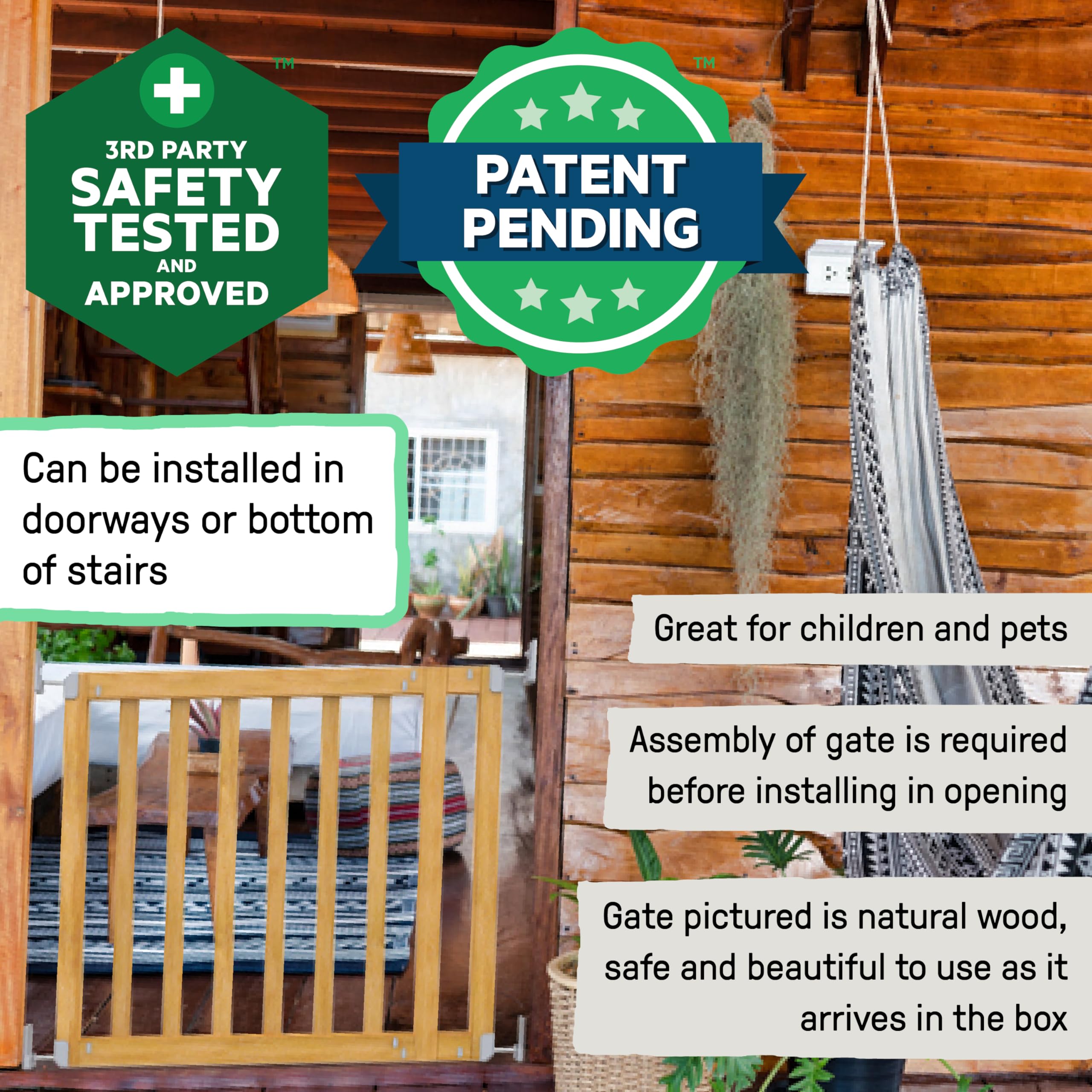 Ingenuity The Doorway 36S Series Custom Collection, Safety Pet & Baby Gate, 30''-36'' Wide, 28'' Tall, Pressure or Hardware Moun
