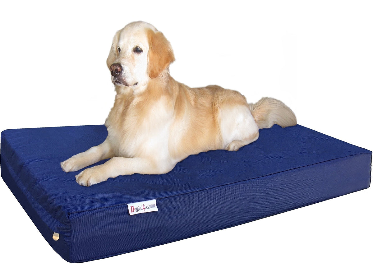 Dogbed4Less Jumbo Extra Large Gel Infused Memory Foam Dog Bed With 1680 Nylon Heavy Duty Cover And Waterproof Liner, 55X37X8 Inches, Blue