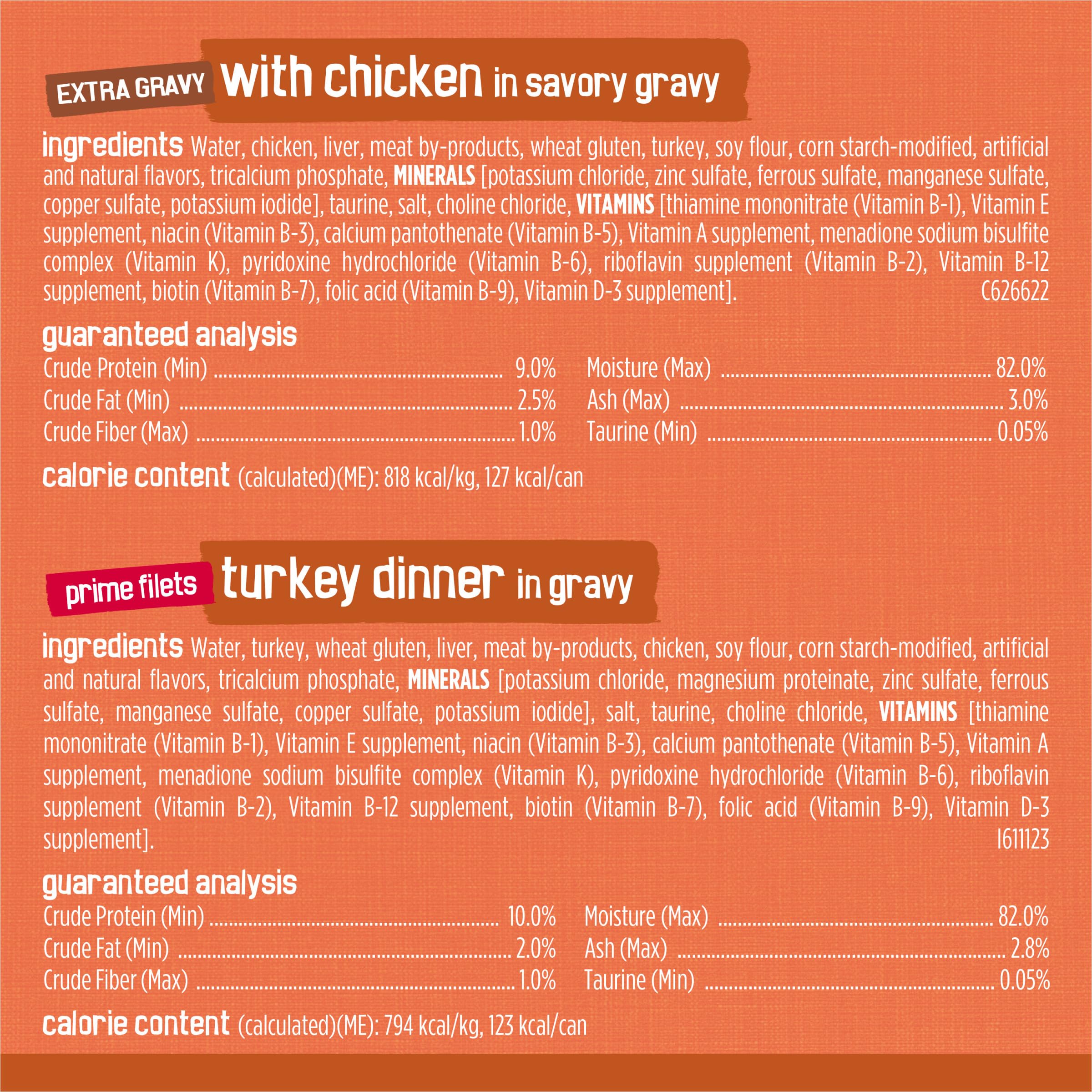 Purina Friskies Wet Cat Food Gravy Variety Pack, TurChicken Extra Gravy Chunky, Meaty Bits and Prime Filets - 48 ct. Can
