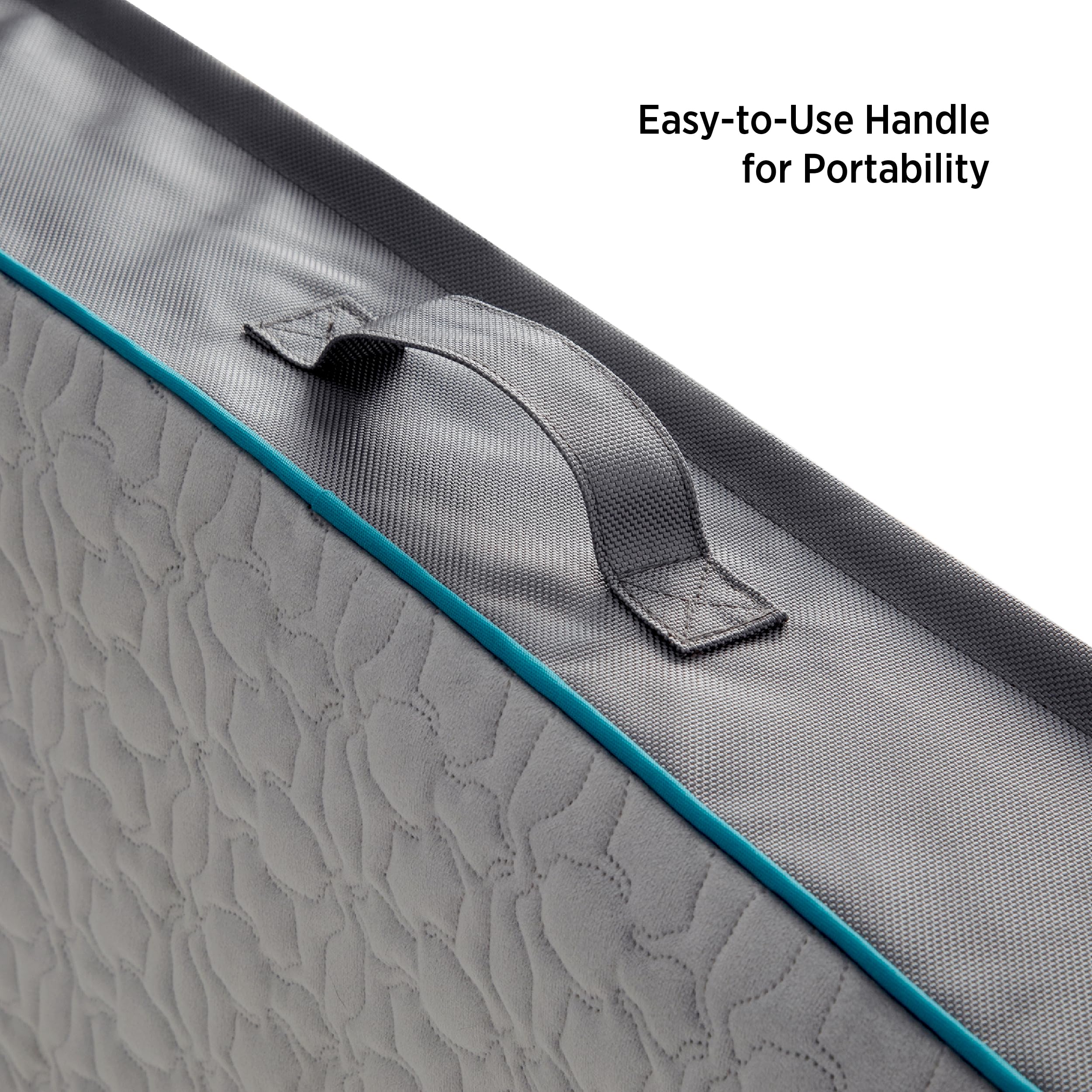 Lesure Dog Bed Cover Flannel Medium Washable Plush Fleece Replacement Cover For Orthopedic Pet Mat 29X18X3 Inches, Grey