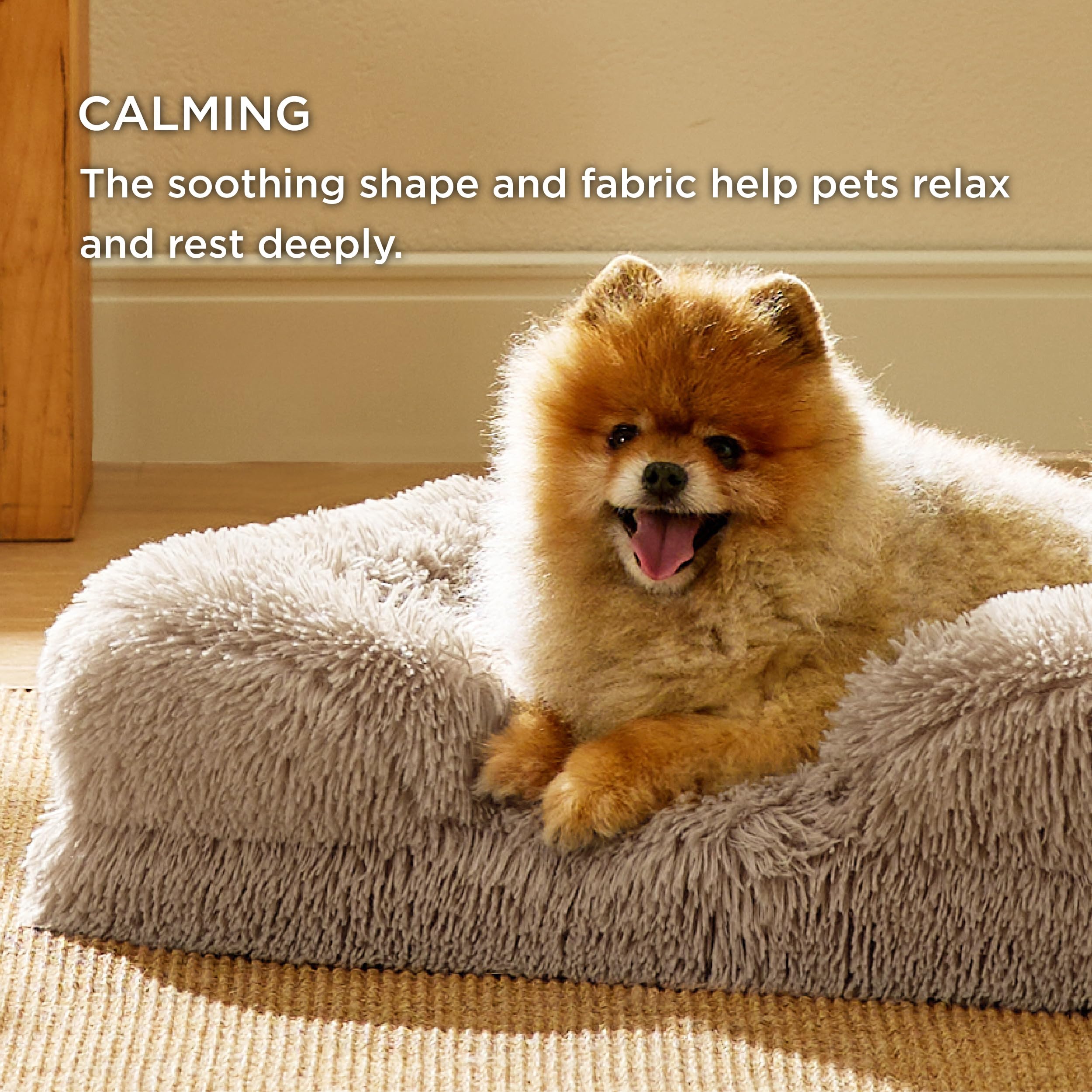 Bedsure Small Orthopedic Dog Bed - Washable Calming Dog Sofa Beds For Small Dogs, Supportive Foam Pet Couch Bed With Removable W