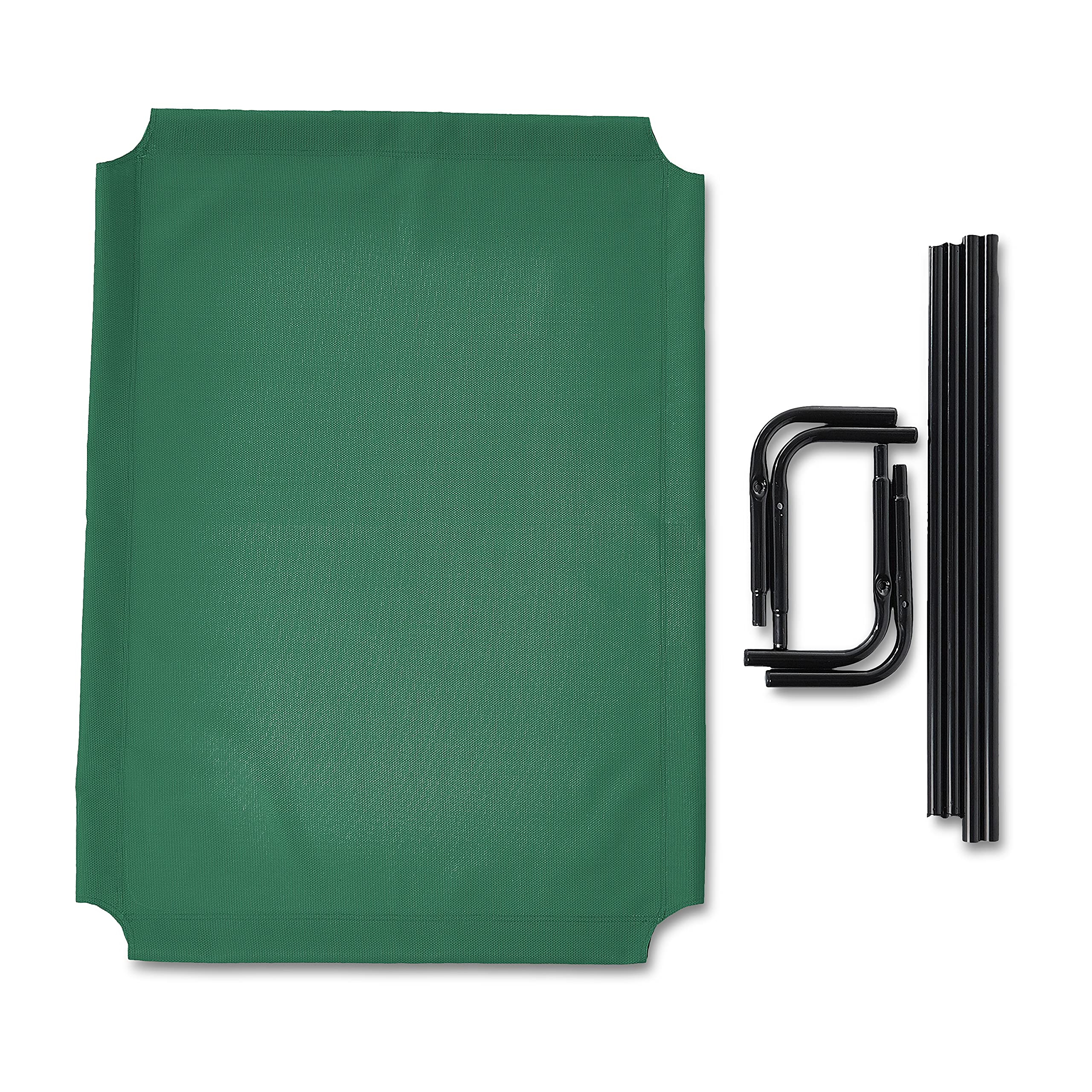 Amazon Basics Cooling Elevated Pet Bed - Large 51x31x8 Inches, Green, Iron Tube & Textilene, Model 2007L-GN