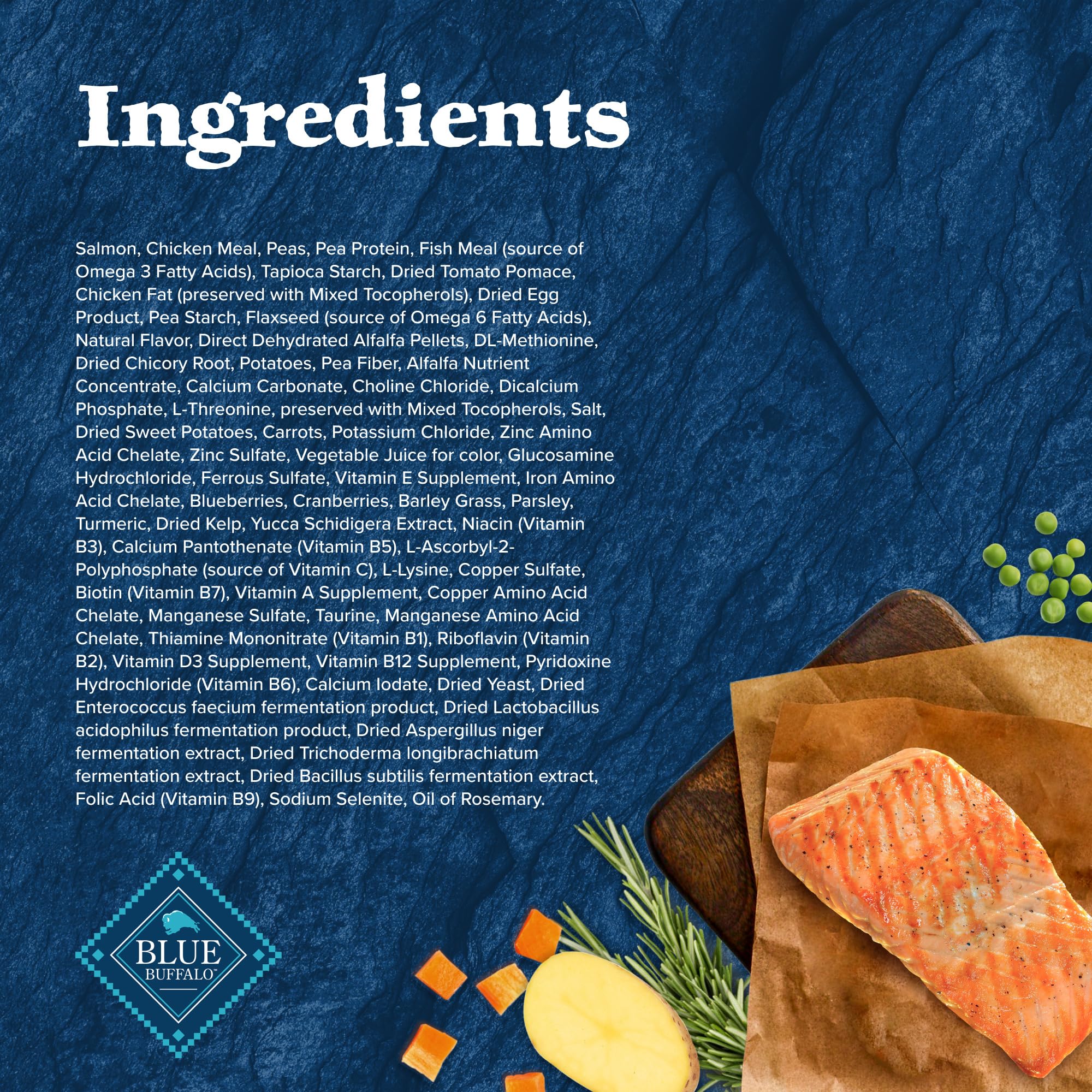 Blue Buffalo Wilderness Adult High-Protein Dry Dog Food with Real Salmon, Grain-Free, Made in the USA with Natural Ingredients,