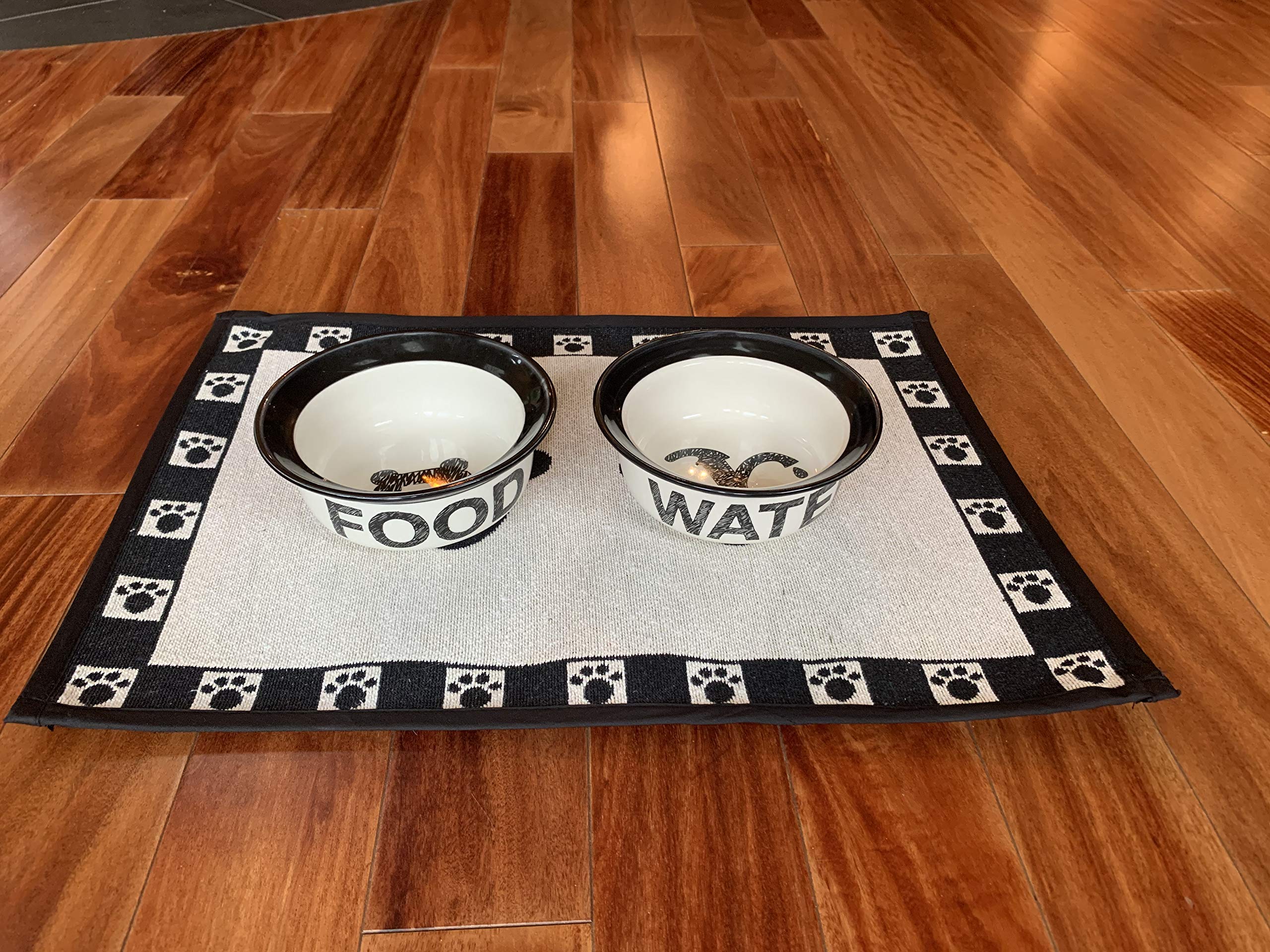 Petrageous 10184 Pooch Basics Stoneware Dog Water Bowl With 2-Cup Capacity 6-Inch Diameter 2.5-Inch Tall For Small Dogs And Medium Dogs Or Cats, Natural