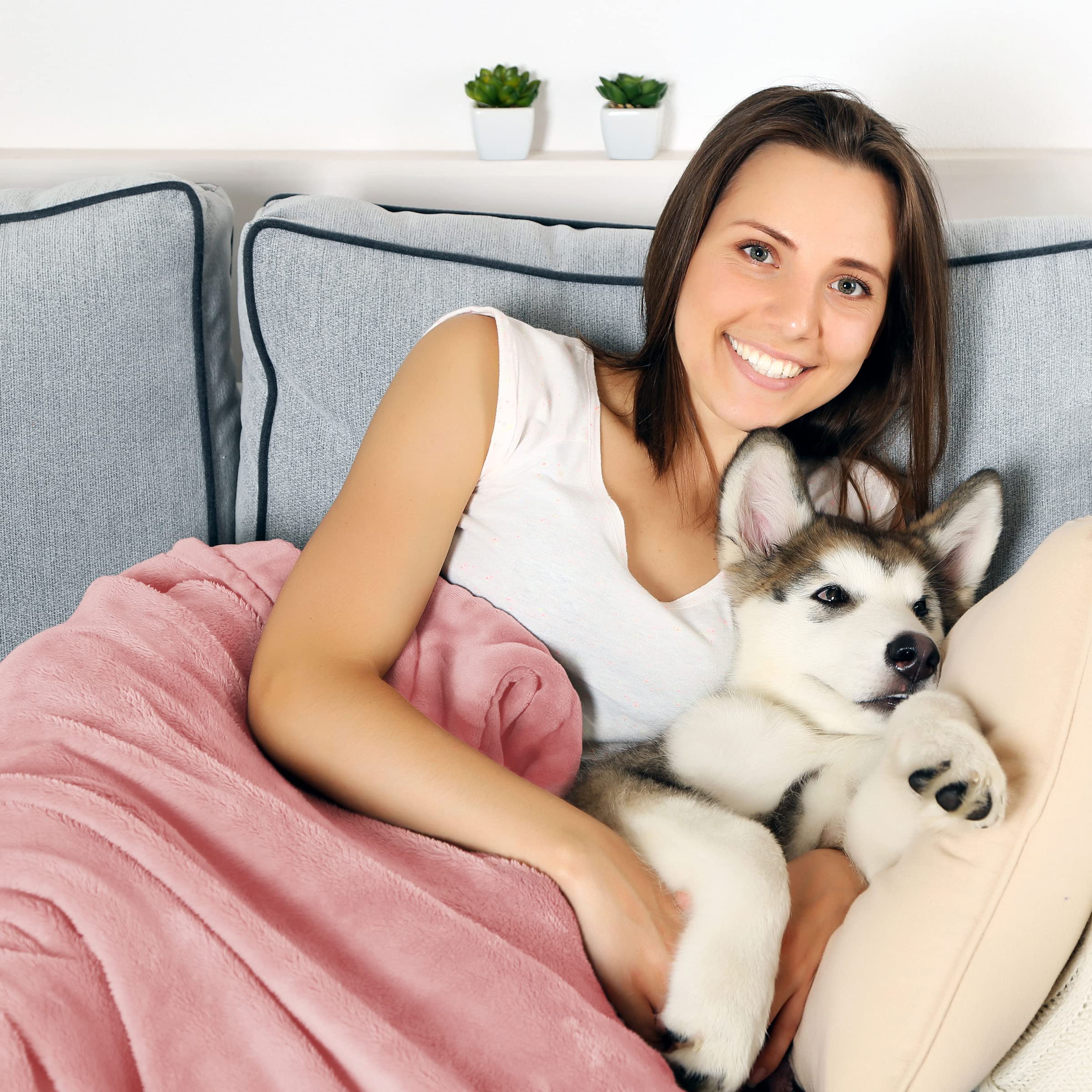 Waterproof Dog Blanket - 50X60-Inch Reversible Sherpa Dog Blanket For Couch, Bed, Or Car - Protects From Spills, Stains, Or Pet