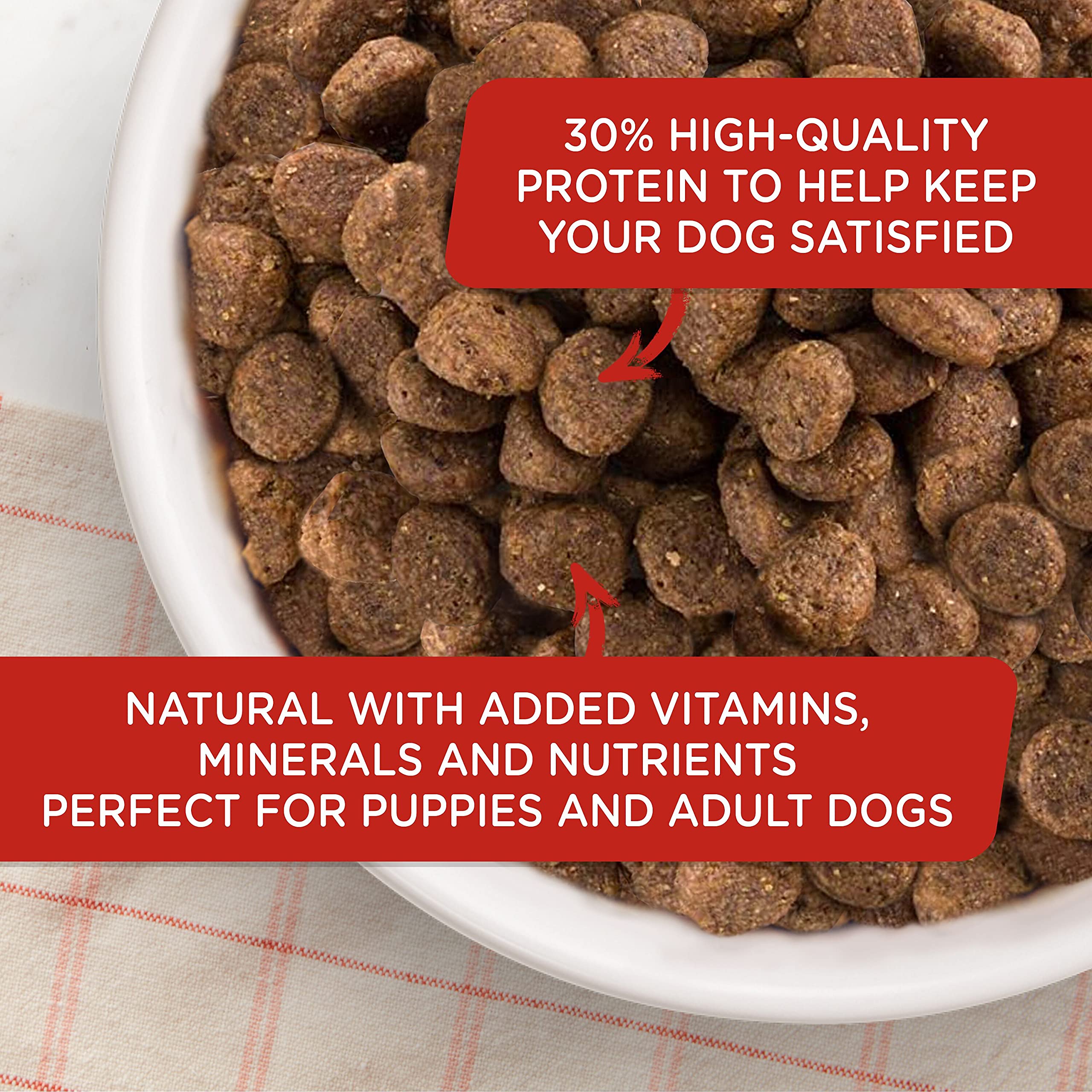 Rachael Ray Nutrish PEAK Natural Dry Dog Food, Open Prairie Recipe with Beef, Venison & Lamb, 4 Pound Bag, Grain Free (Packaging