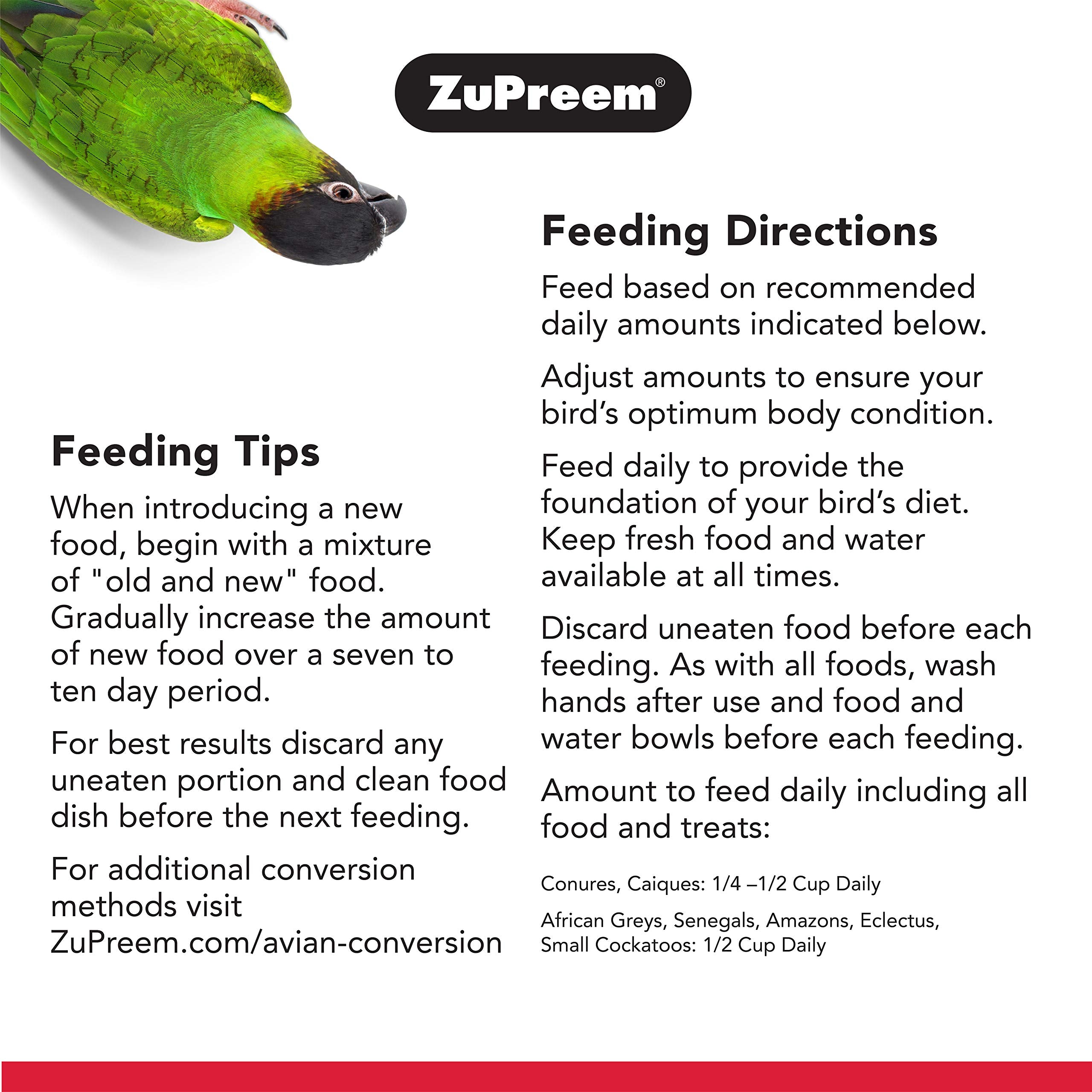 ZuPreem FruitBlend Flavor Pellets Bird Food for Parrots and Conures, 3.5 lb (Pack of 2) - Daily Blend Made in USA for Caiques, A