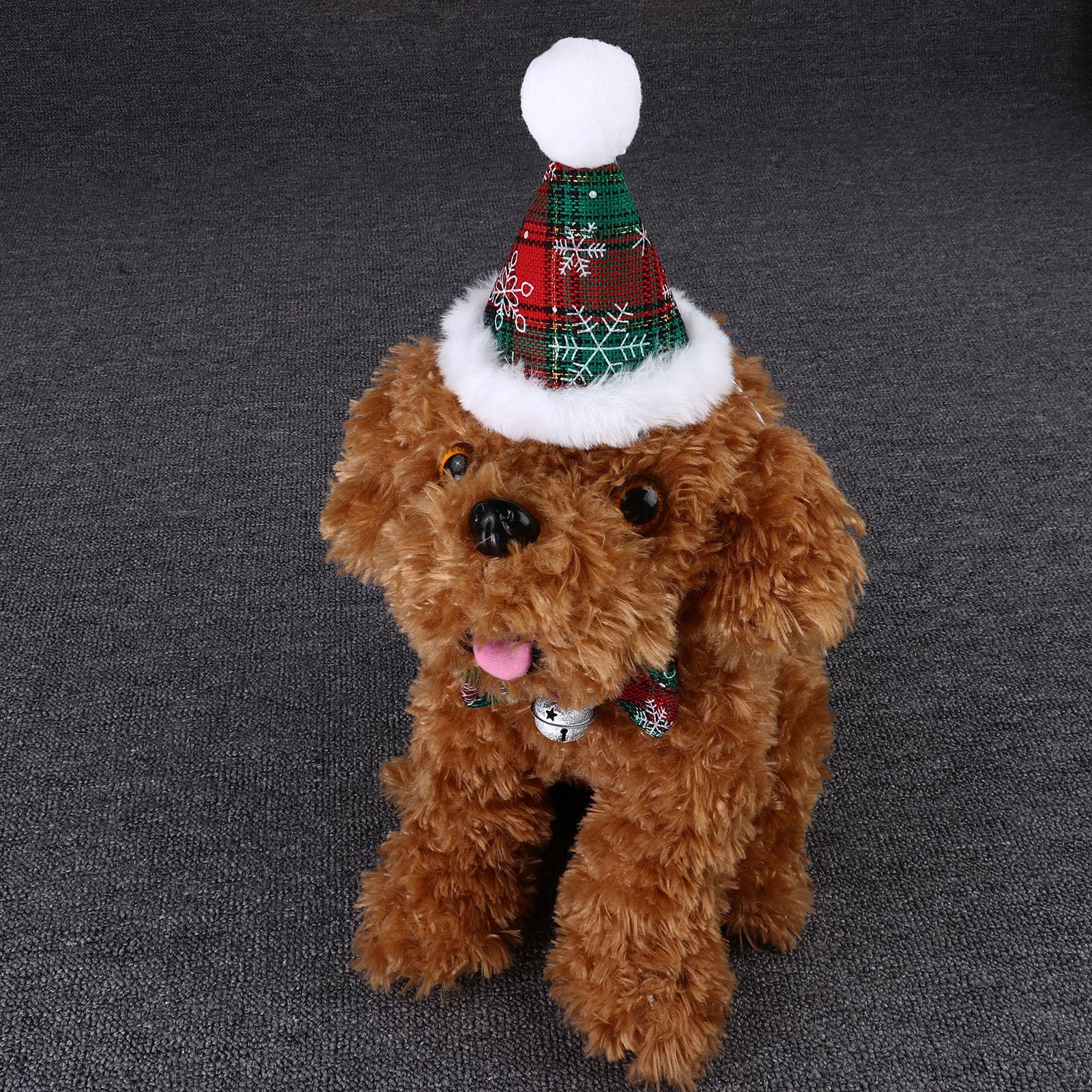 Generic Christmas Dog Cat Pets Caps Tie Small Pets Snowflake Hats Bowties Sets Snowflake Pattern Red Green Holiday Cat Party Hat
