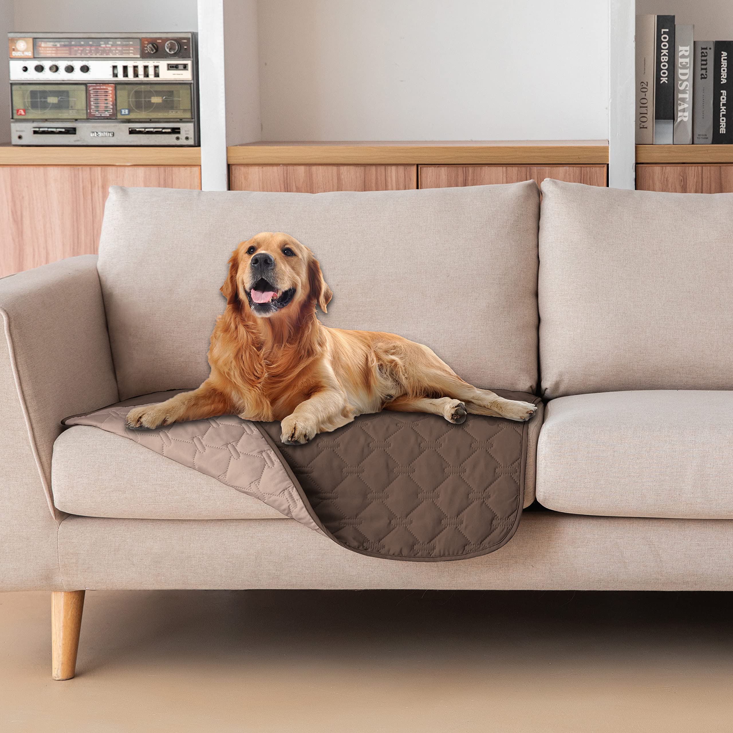 Gogobunny 100% Double-Faced Waterproof Dog Bed Cover Pet Blanket Sofa Couch Furniture Protector For Kids Children Dog Cat, Rever