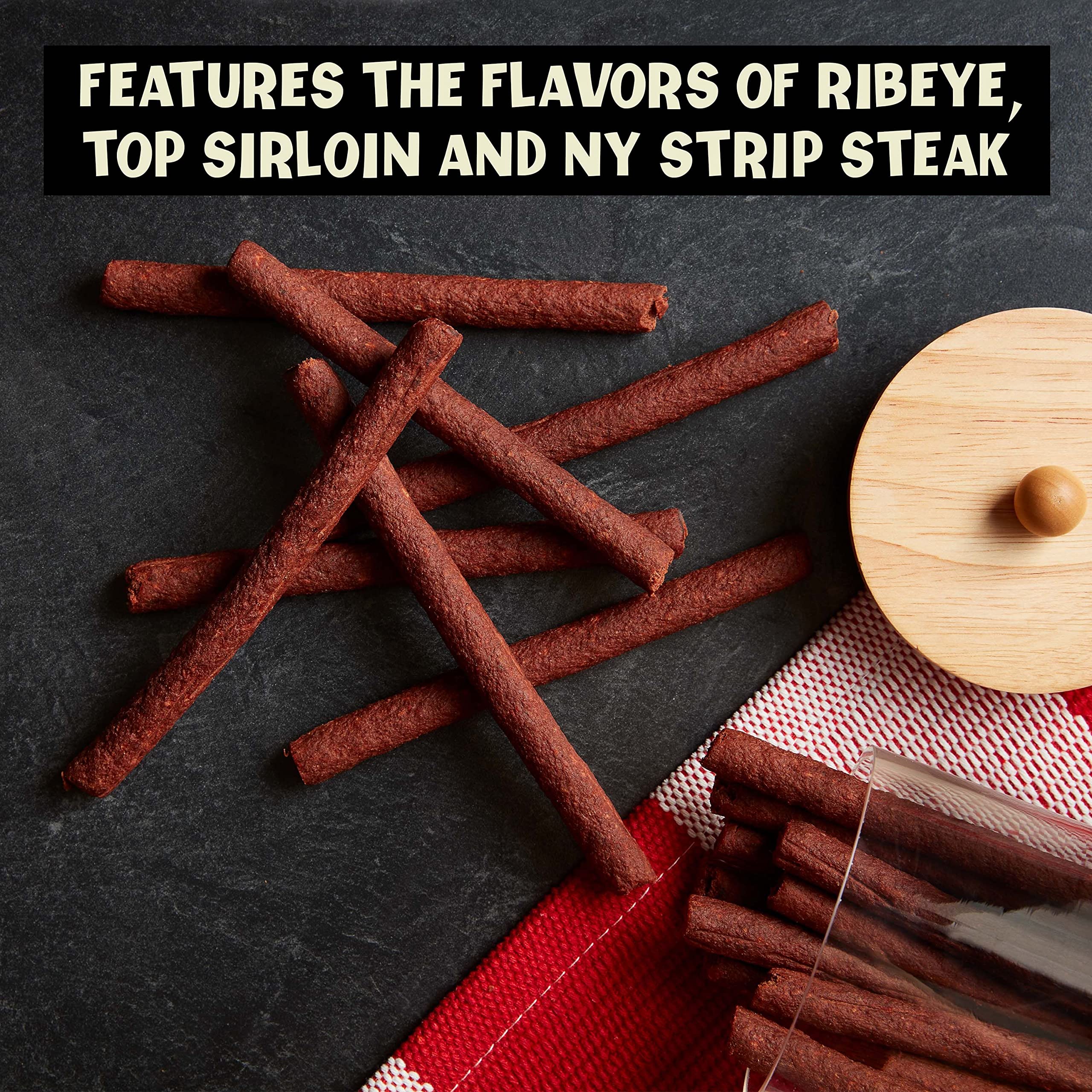 Pup-Peroni Dog Treats, Triple Steak Flavor, 22.5 Ounce, Ribeye, Top Sirloin, NY Strip Flavors