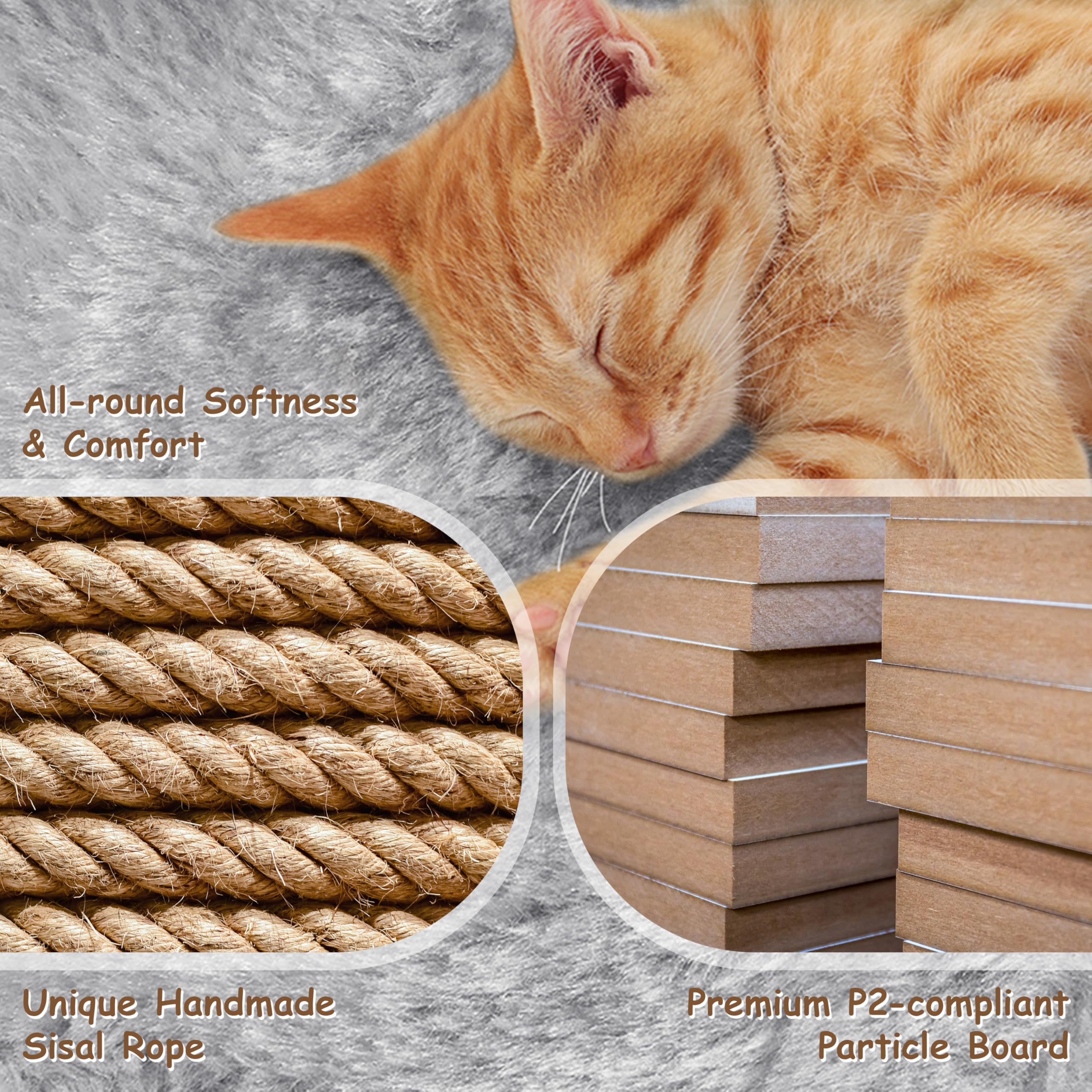 Yaheetech 33.5'' Cat Tree Cat Tower With 2 Cozy Plush Condos & Sisal Scratching Posts Cat Stand House For Cats & Pets