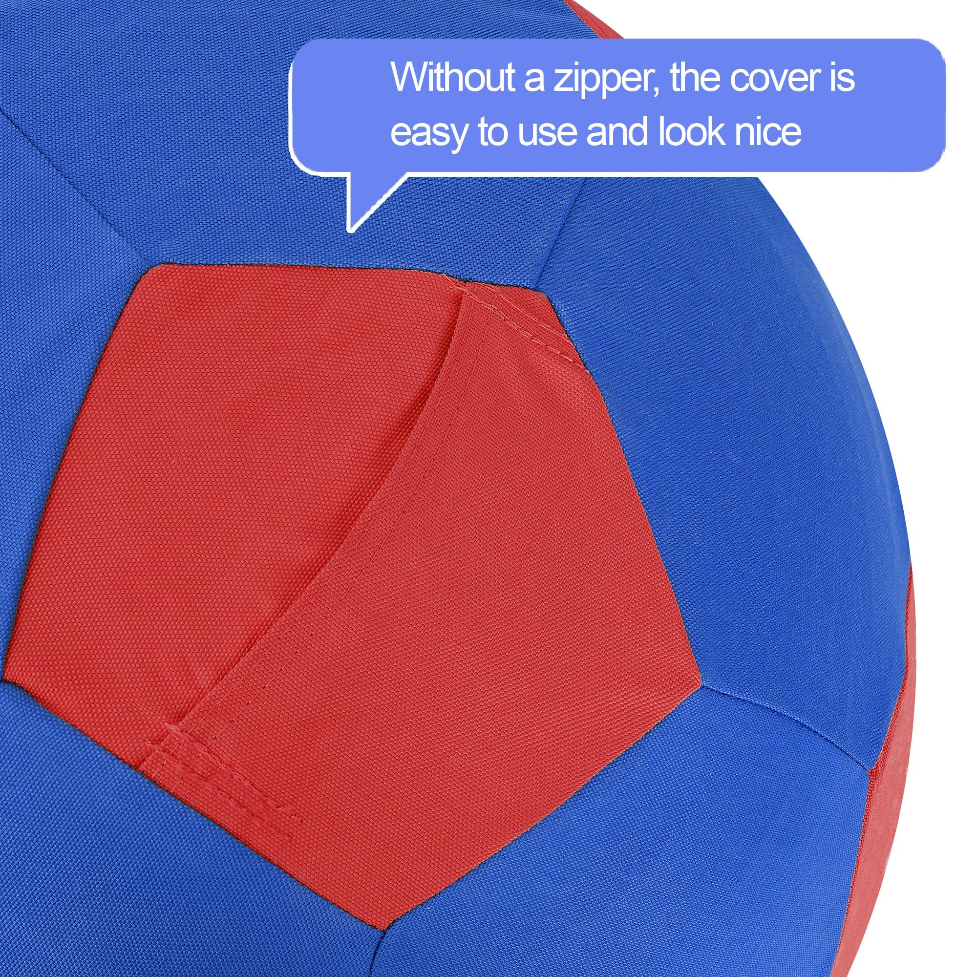 Anc Pop Herding Ball For Horse Ball & Cover 40'' Large For Play Herding Ball Horse Toys For Horse (Blue & Red)