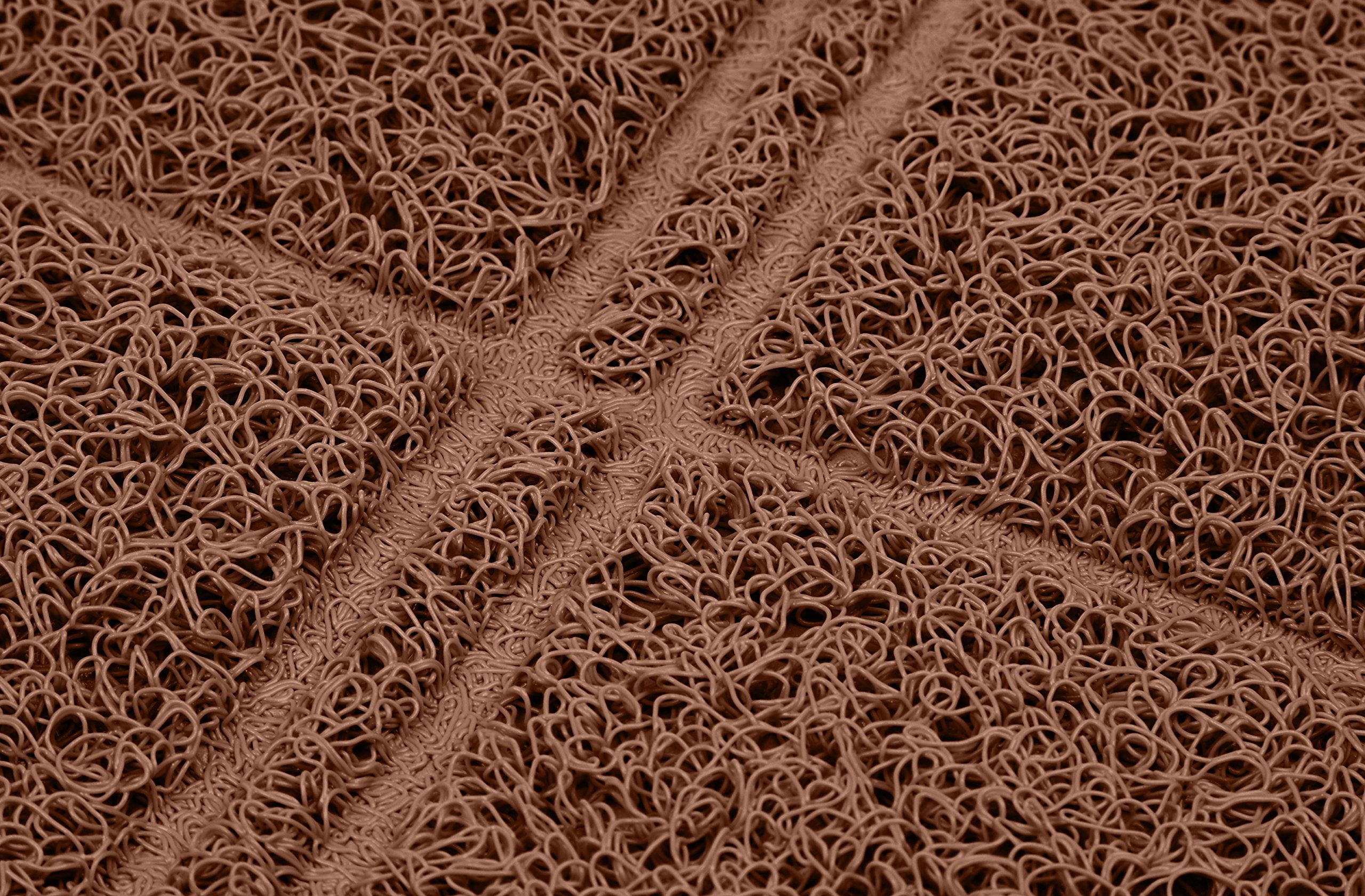 Amazon Basics Less-Mess Cat Litter Box Mat, 24'' X 35'', Unscented, Brown