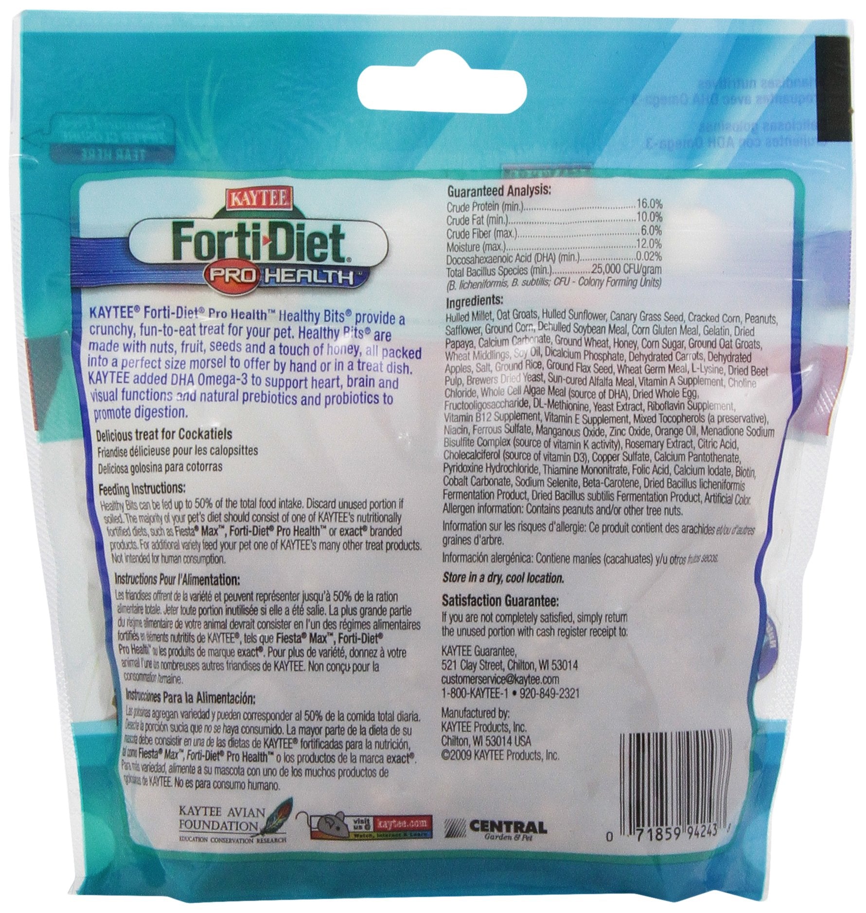 Kaytee Healthy Bits Bird Treat For Cockatiels, 4.75 Ounce