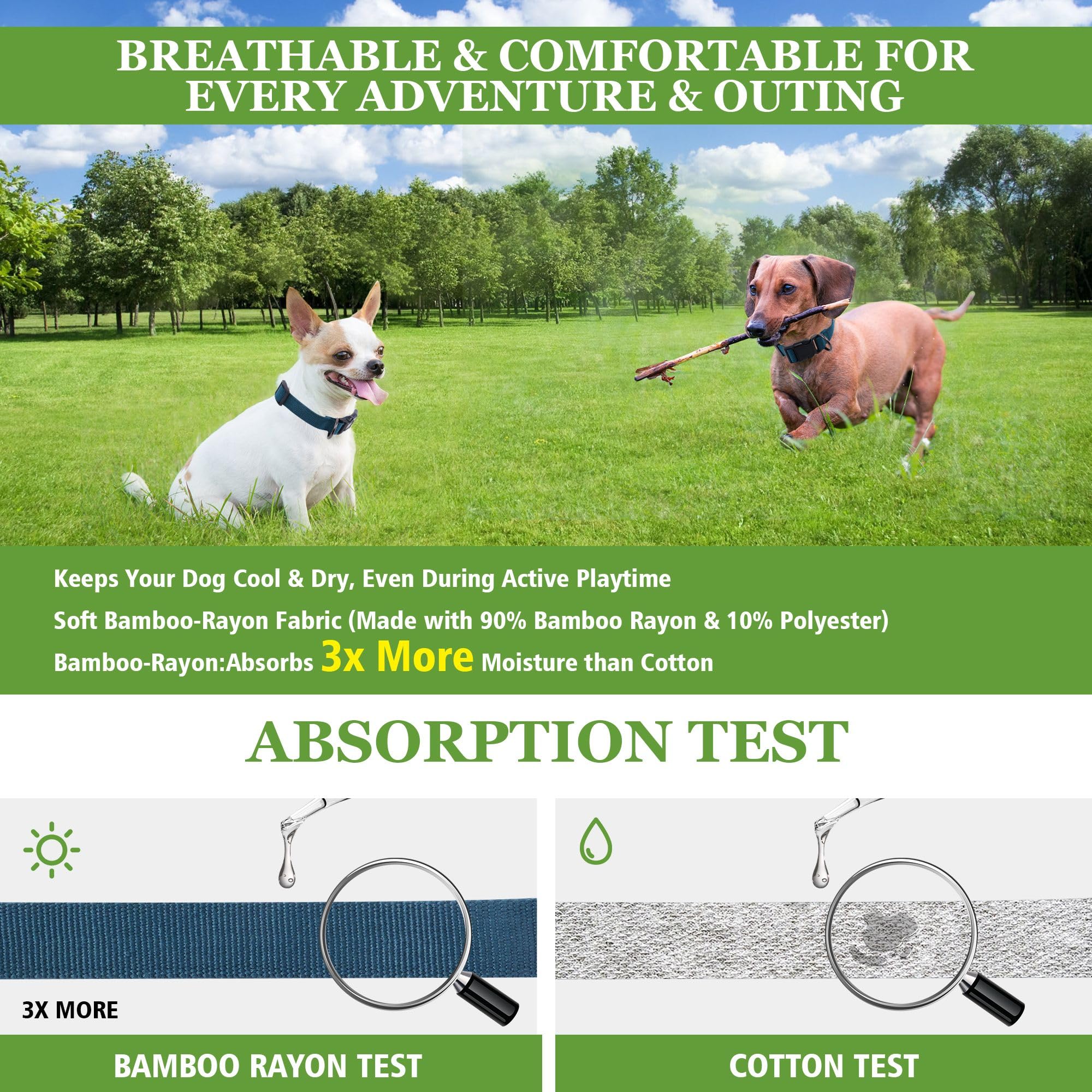 Pawhuggies Blue Dog Collar For Small Dogs, Breathable, Anti-Odor & Soft, Comfortable For Sensitive Skin Puppies, 90% Bamboo Rayo