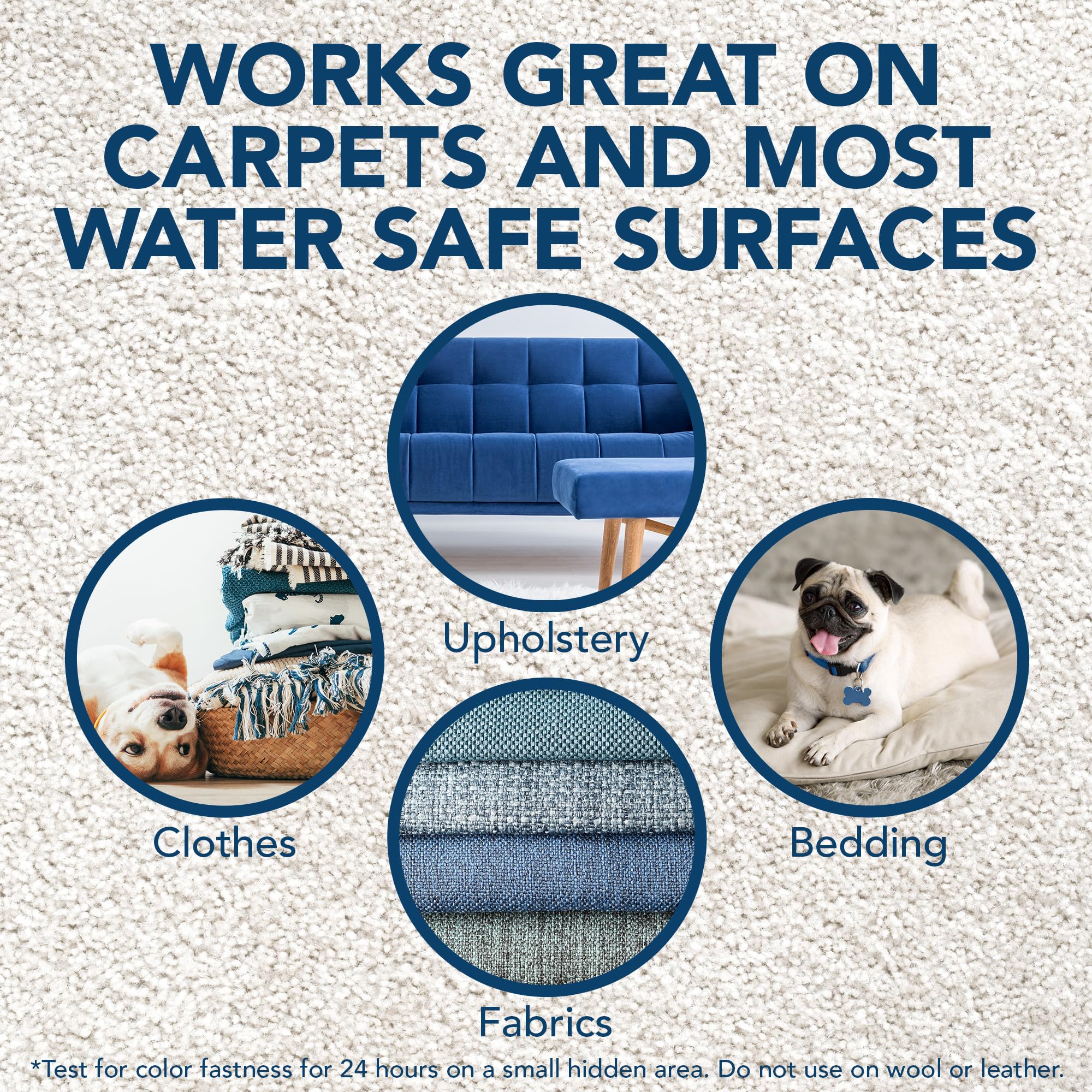 Simple Solution Stain And Odor Eliminator Spray For Dogs & Cats, Enzyme Cleaner With 2X Pro-Bacteria Cleaning Power, Strong Smell Remover For Carpets, Upholstery & Floors, 1 Gallon