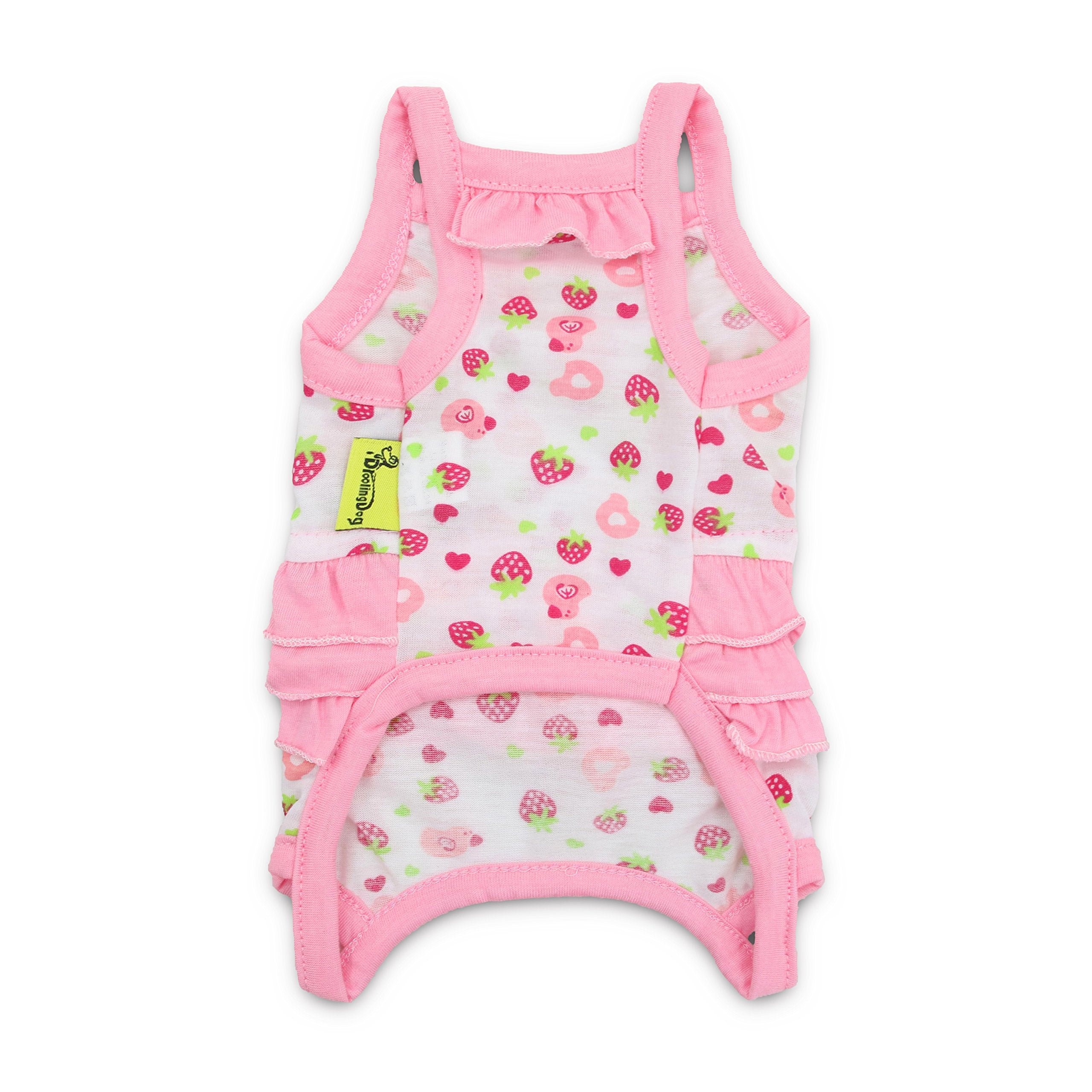 Droolingdog Small Dog Girl Clothes Dog Shirts Pet Dress For Small Dogs Girl, Small, Pink
