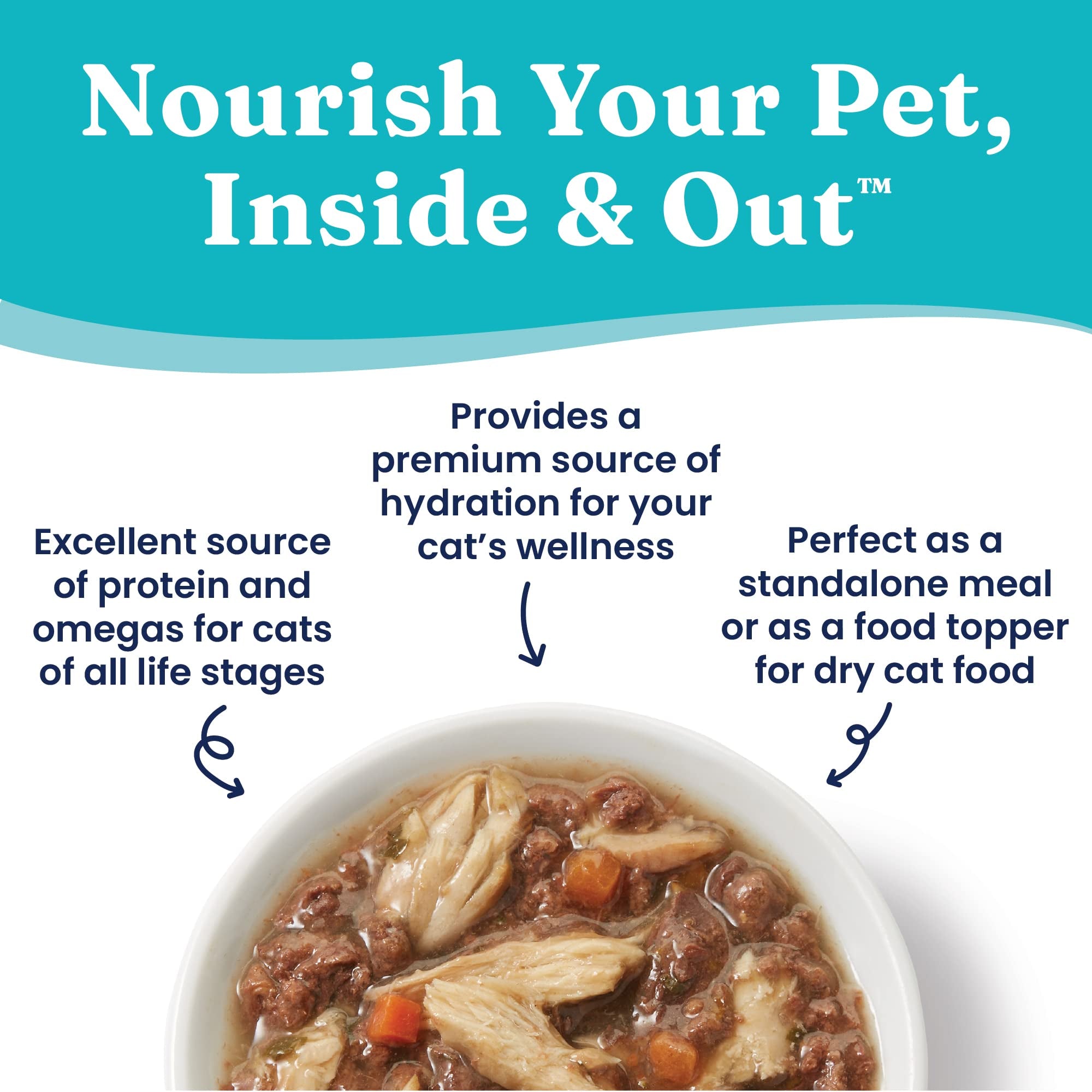 Solid Gold Canned Cat Food - Shredded Tuna & Mackerel in Gravy, Grain & Gluten Free, 16ct/6oz, Superfood, Protein-Rich, Mackerel