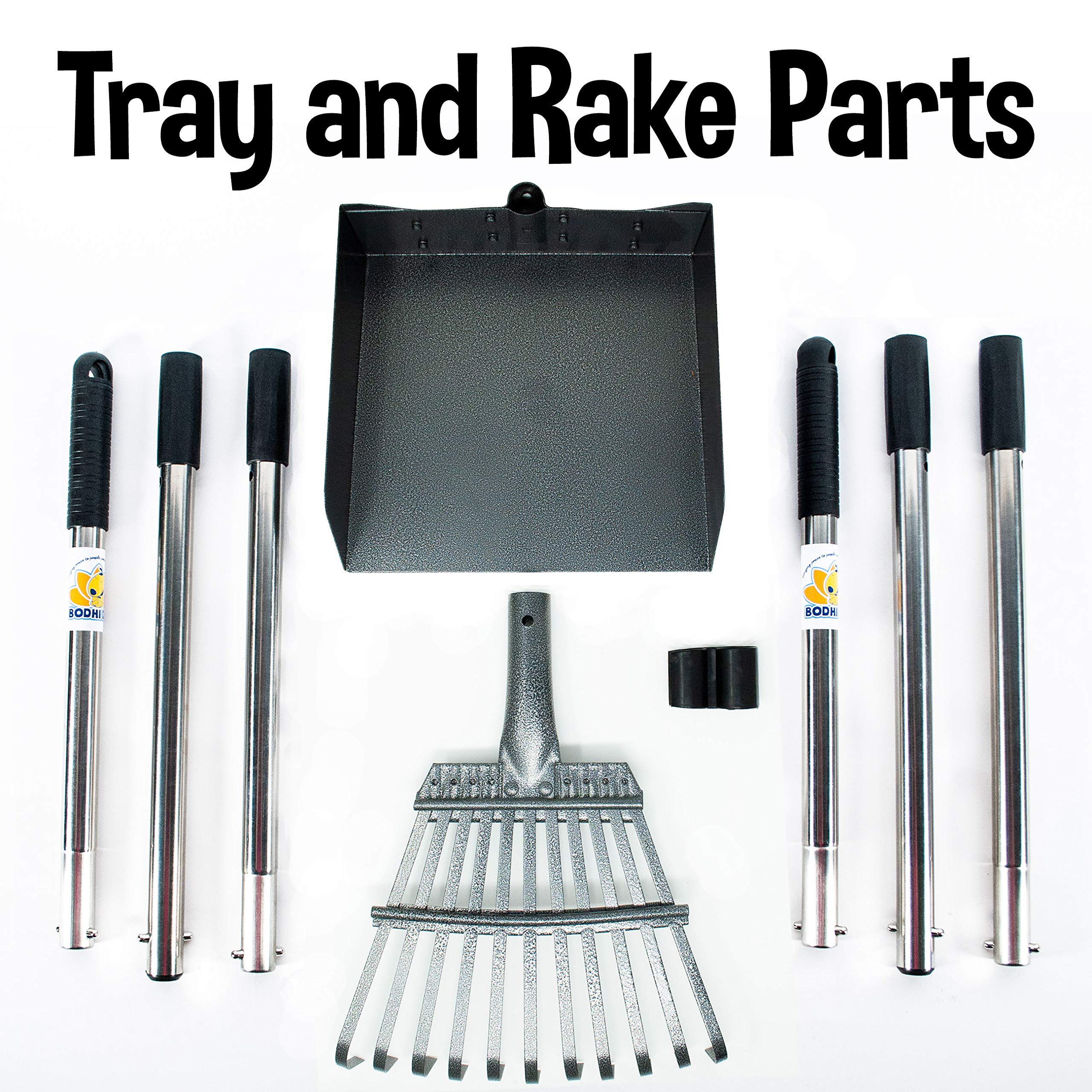 Bodhi Dog Extra Large Metal Pooper Scooper Tray & Rake for Small to XL Pets - Ideal for Grass, Streets, and Gravel