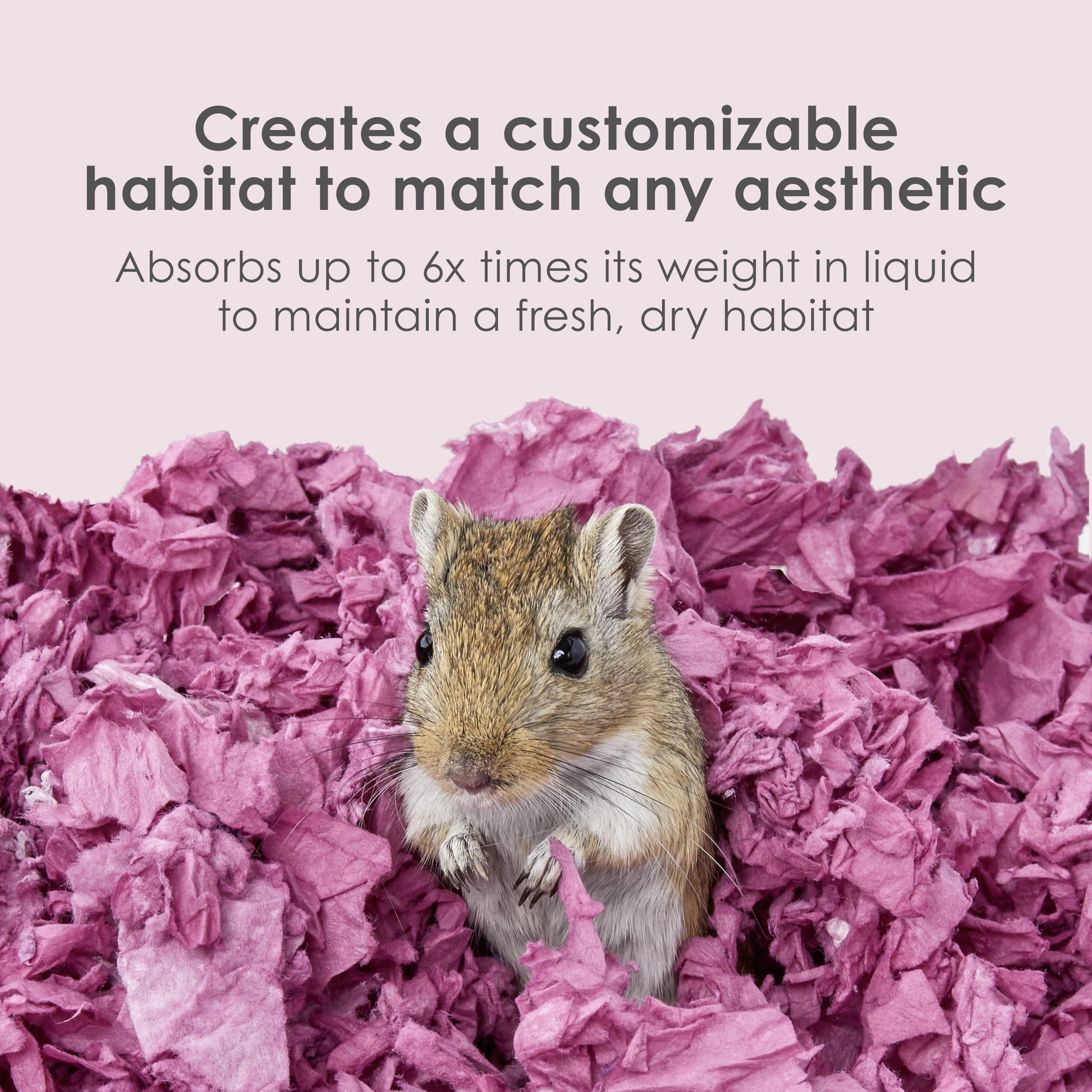 Kaytee Clean & Cozy Colors, Small Animal Bedding With Extreme Odor Control, Plum, 49.2 Liters