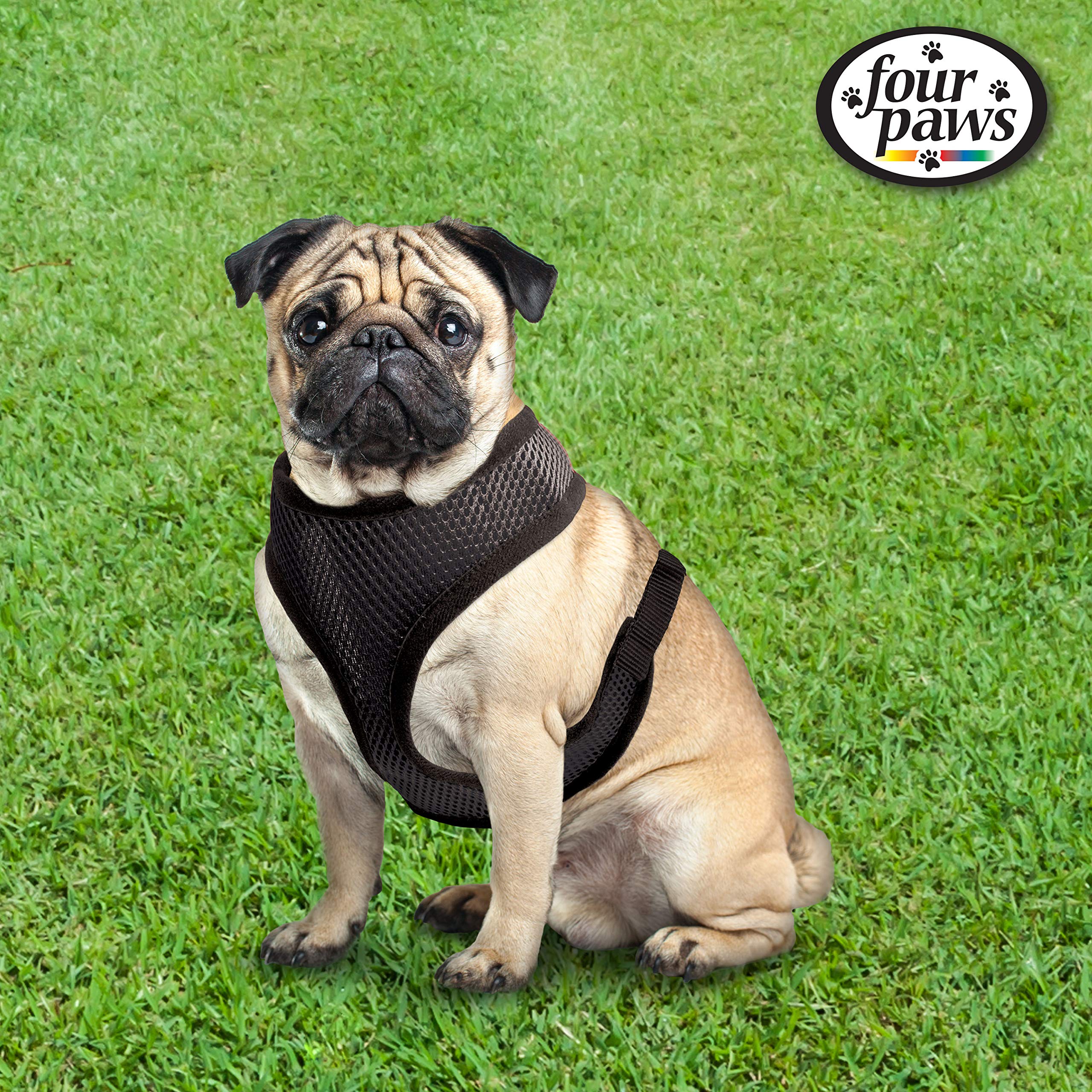 Four Paws Comfort Control Dog Harness Black Large