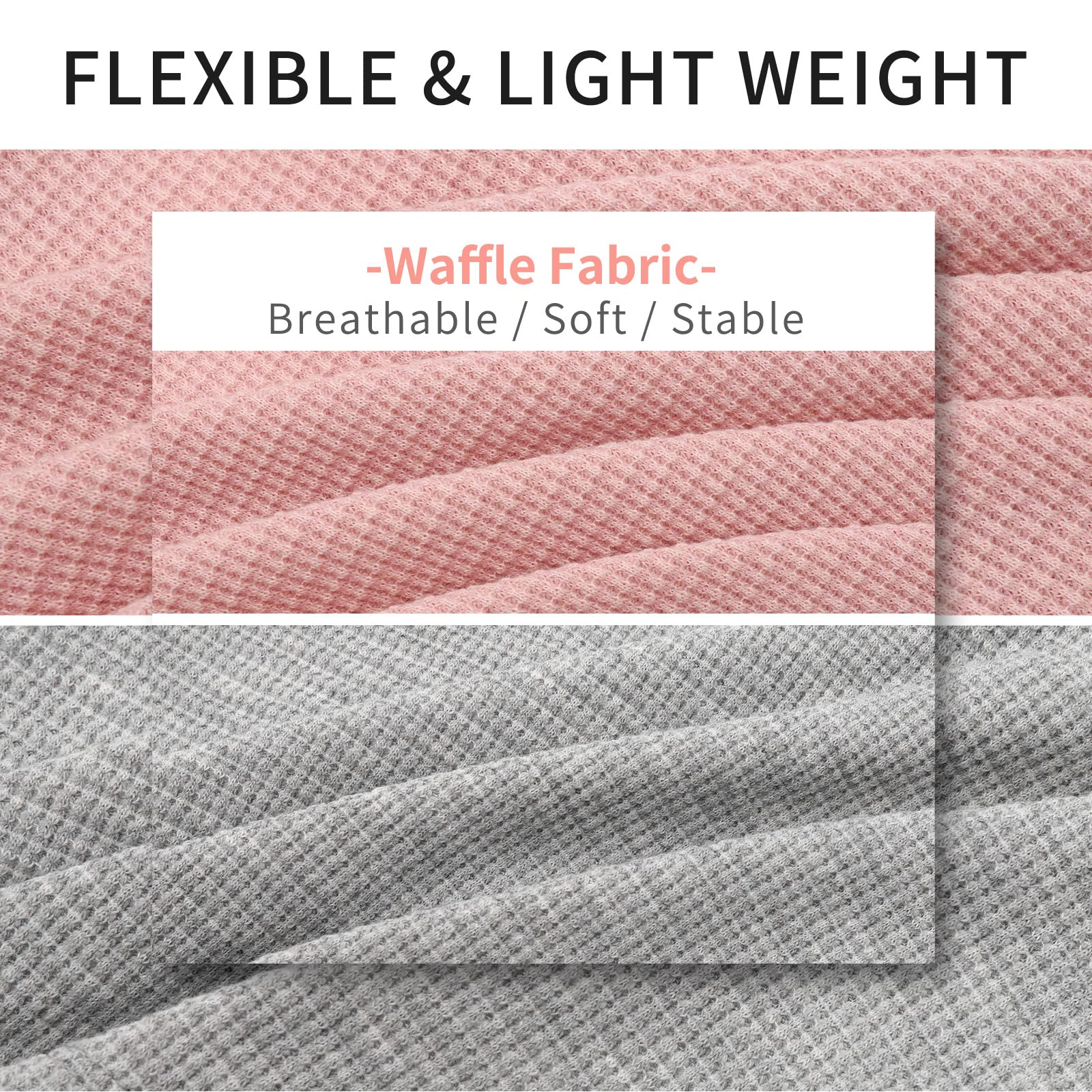 Kyeese 2Pack Dog Shirts Waffle For Small Dogs Stretchy T-Shirts Lightweight Tank Top Sleeveless Dog Vest Breathable, Large, Pink