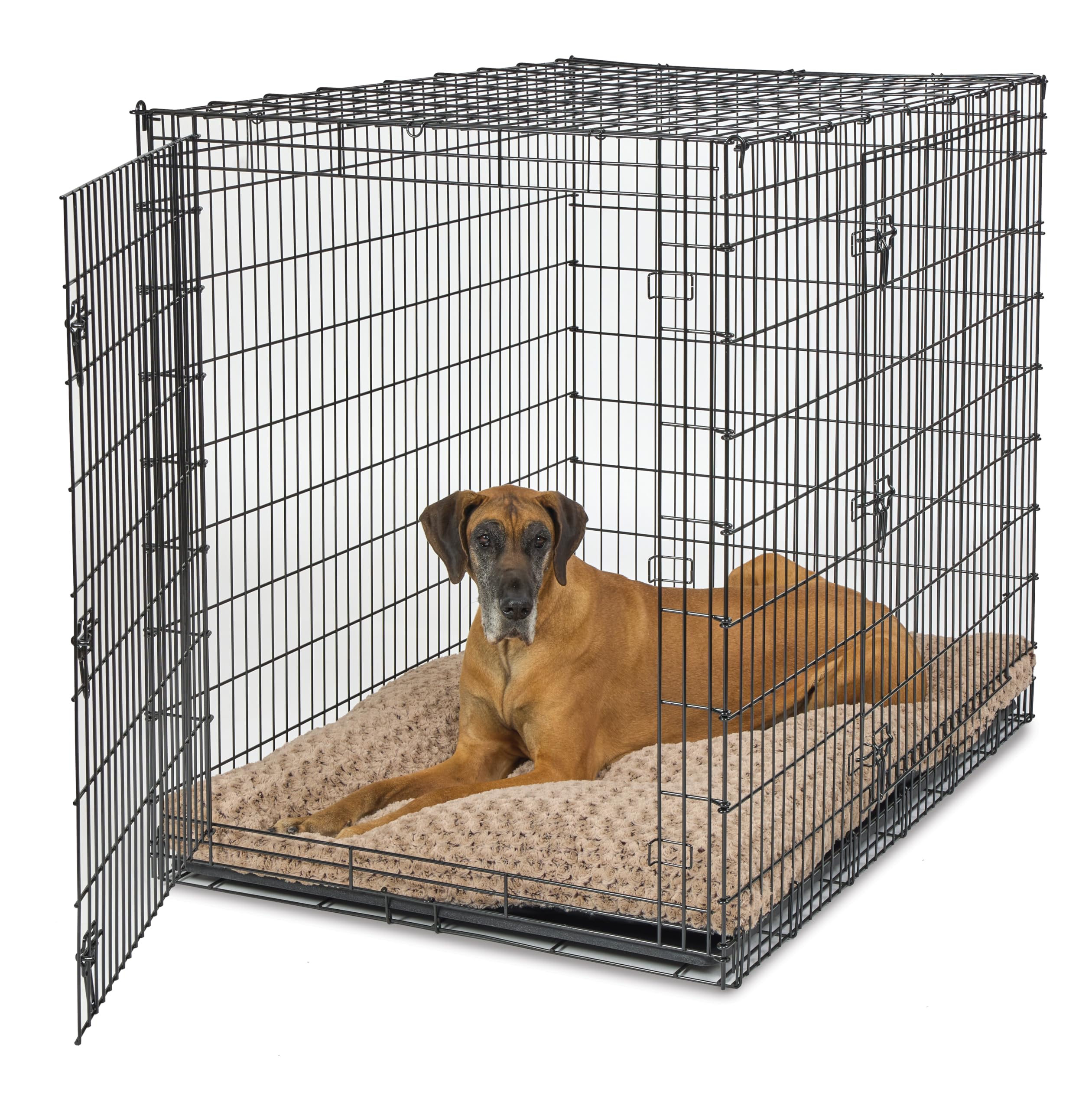 Midwest Homes For Pets Plush Ombre Swirl Dog Bed; Mocha 53.15L X 34.84W X 3.94H -Inches For Giant Breeds