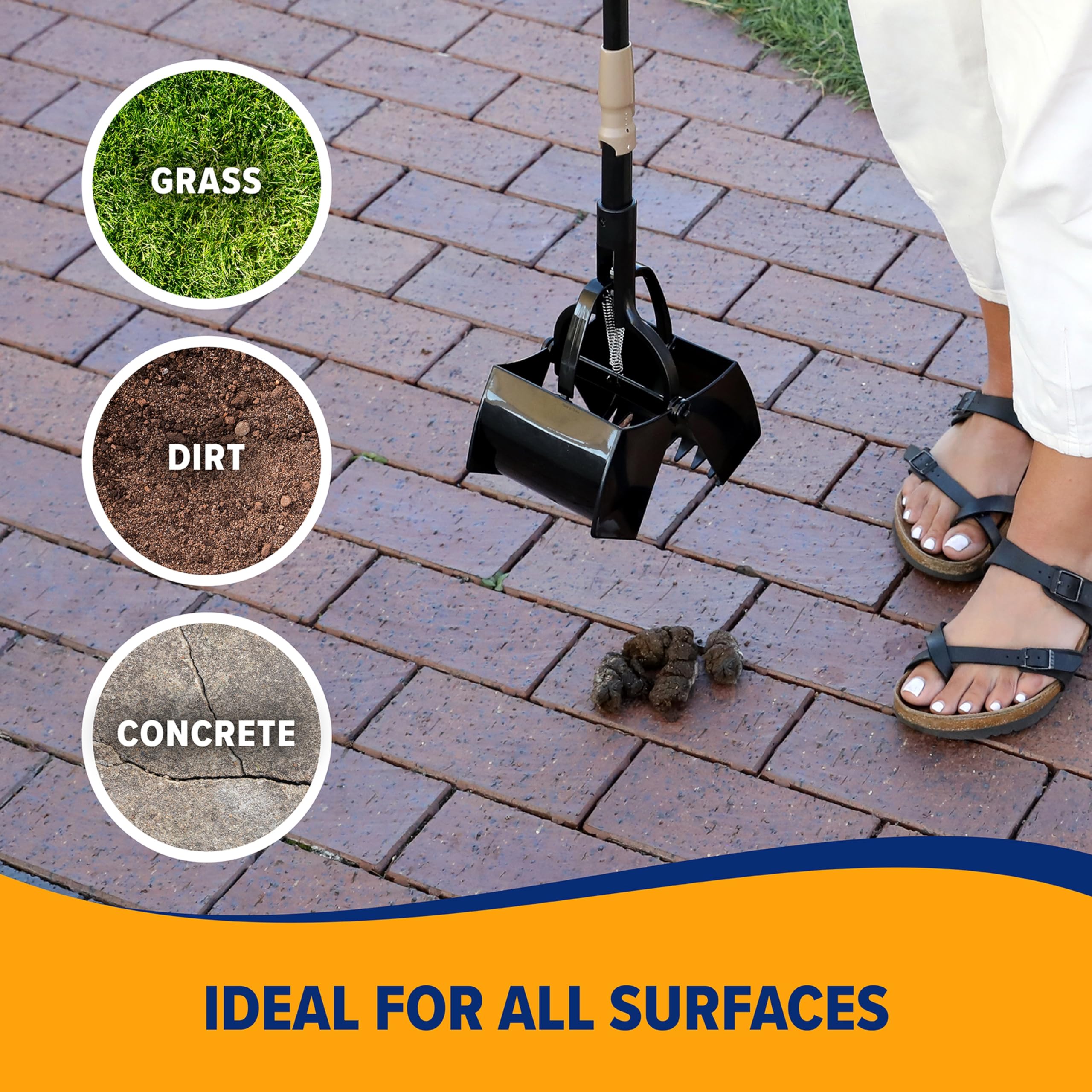 Arm & Hammer Pooper Scooper Claw Scoop Dog Poop Scooper For Yard Pet Waste Management System