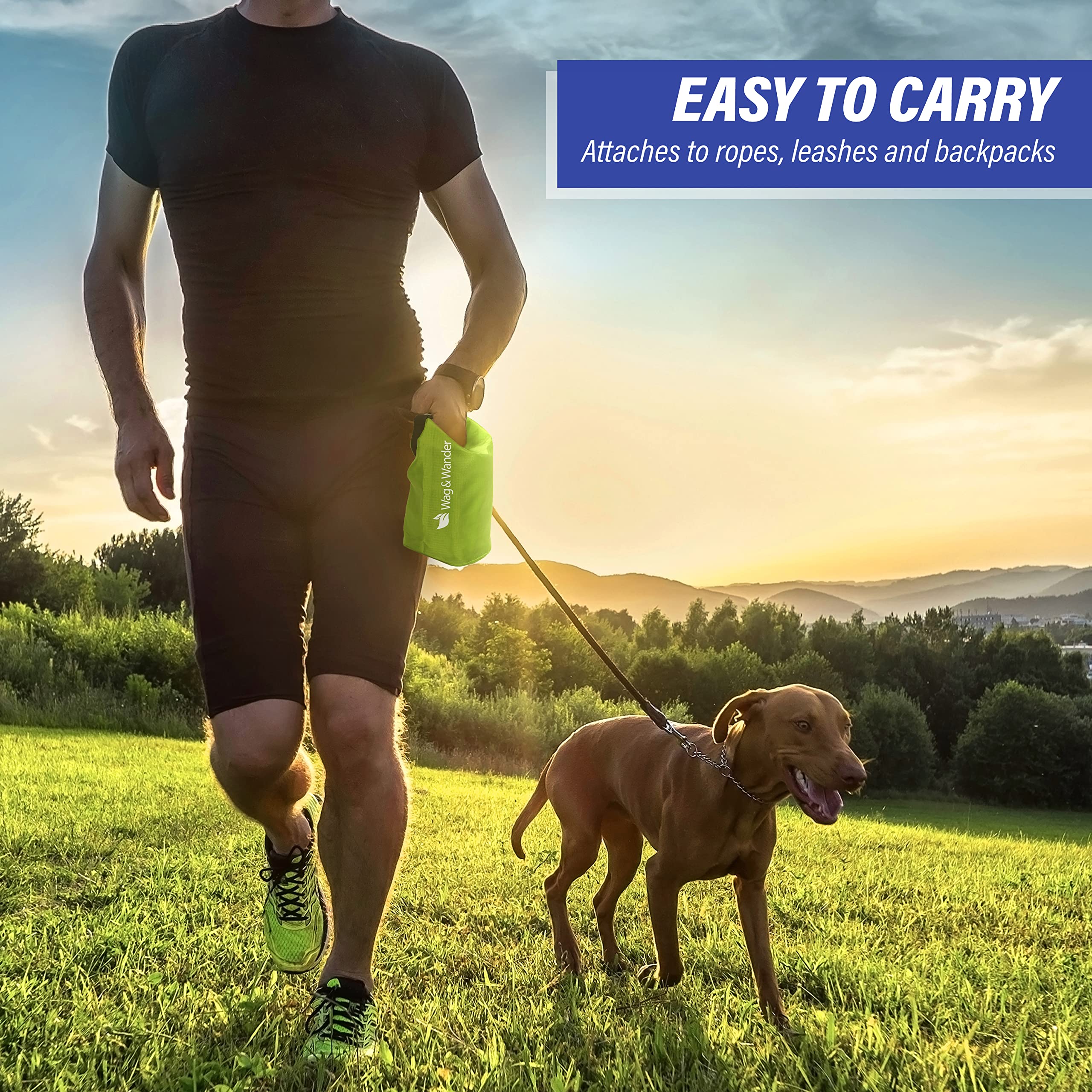 Reusable Smell Proof Waste Bag - Dog Poop Bag Holder For Dog Walkers + Hiking With Dogs & Camping. Odor Proof Wag Bag, Diaper Wet Bag, Camping Trash