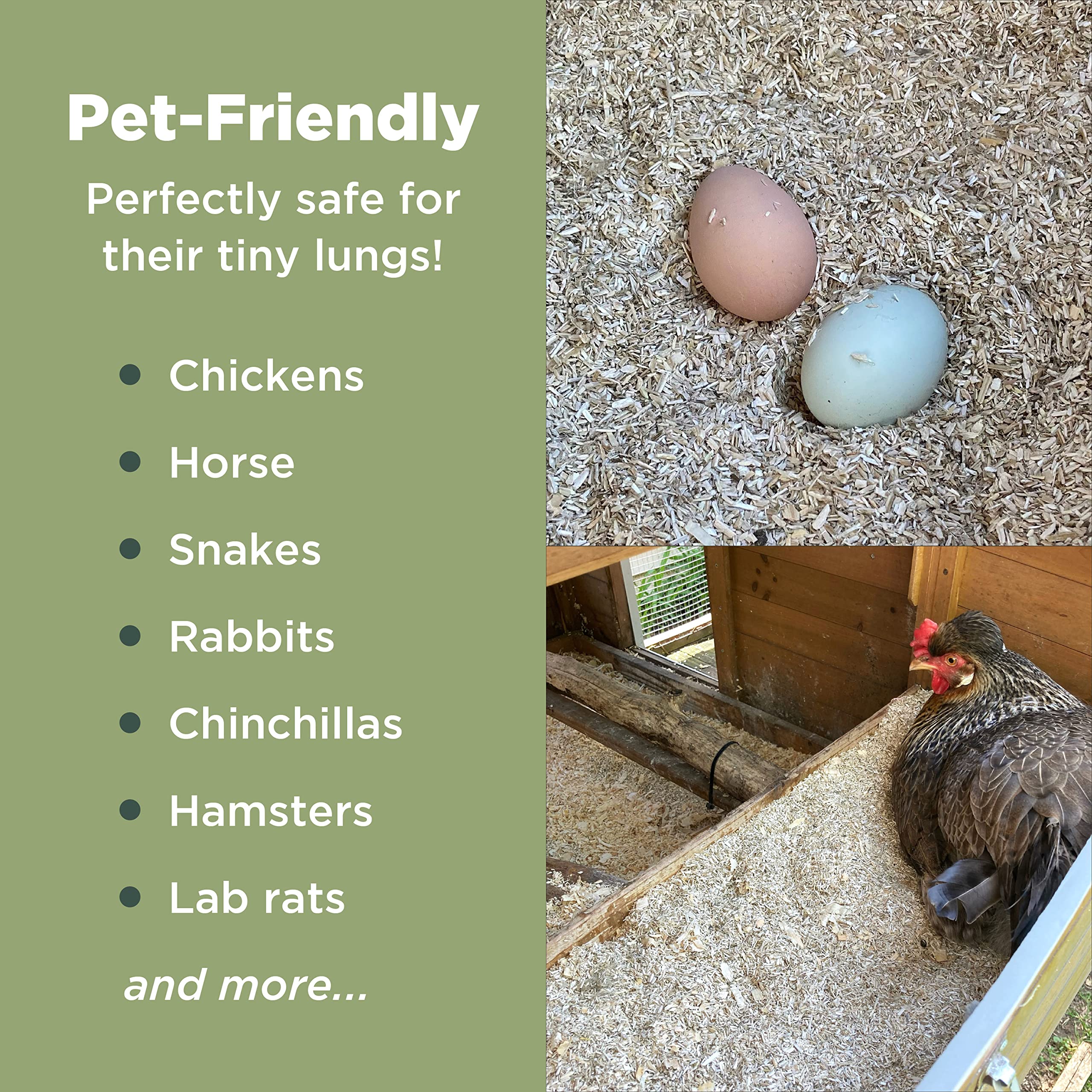 Hemp Animal Bedding 25 Lbs = 127 Liters of Natural Ground Hurds - Super Absorbent- DUST Free- for Your Horse, Chicken, Rabbit, R