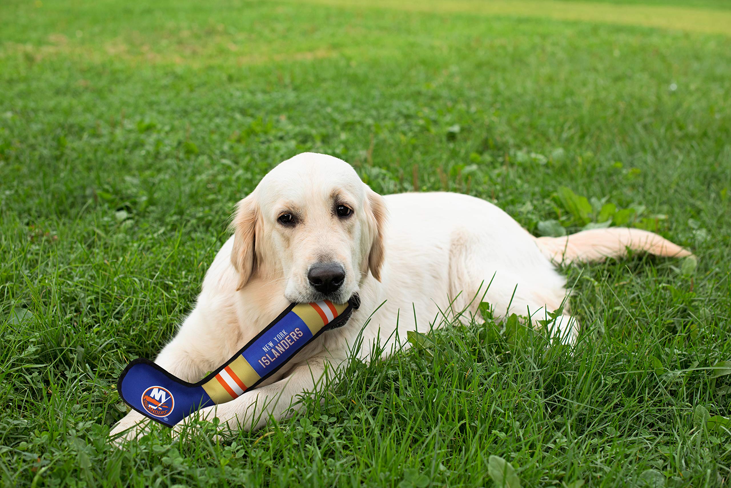 Pets First Nhl New York Islanders Stick Toy For Dogs & Cats. Play Hockey With Your Pet With This Licensed Dog Tough Toy Reward!