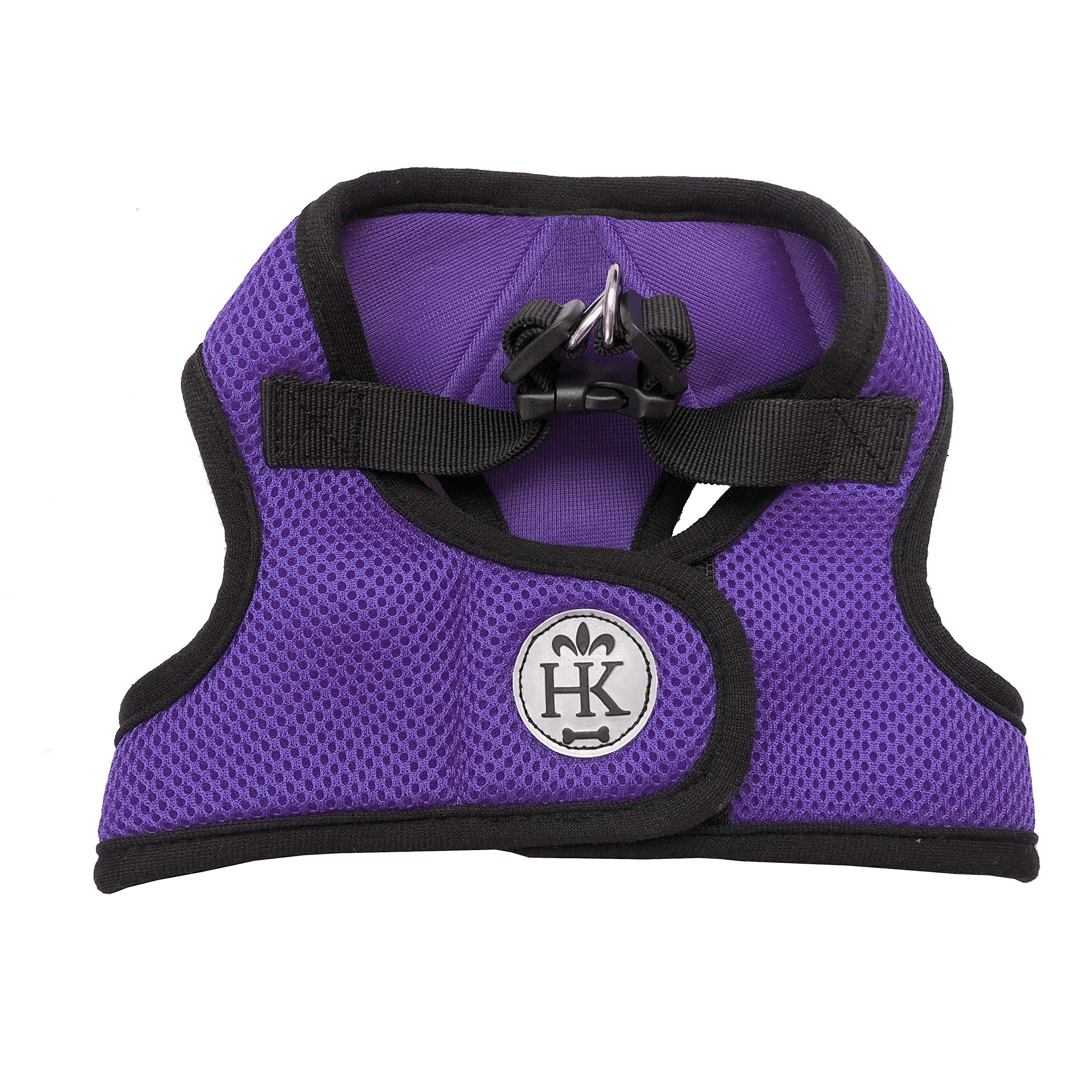 Huxley & Kent Hudson Walking & Training Harness - Purple (Extra-Large, 35-50Lbs) - Easy Control Step-In Mesh Vest Harness With R