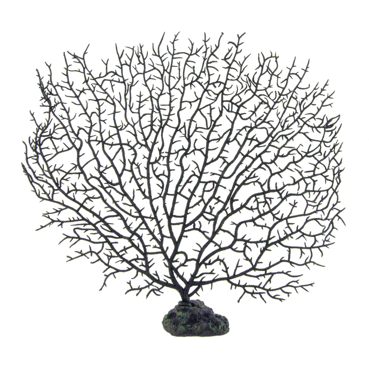Sciencepurchase 10.5'' Black Fish Tank Aquarium Decoration, Sea Coral Ornament (Black, Sea Fan 10.5'')